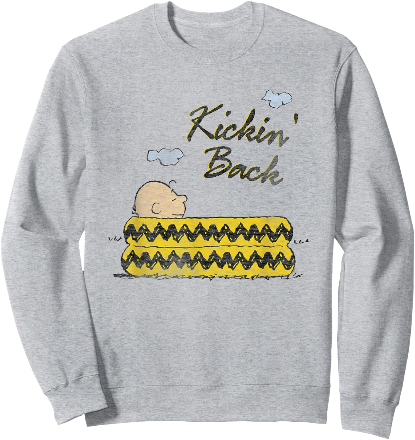 Peanuts Kickin' Back Charlie Brown Sweatshirt - Sweatshirt | Ash