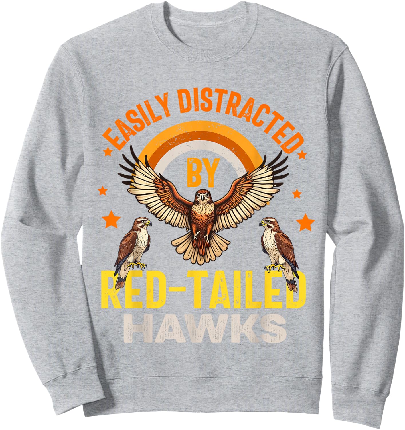Red Tailed Hawk Chickenhawk Harlan's Hawk Buteo Jamaicensis Sweatshirt - Sweatshirt | Ash