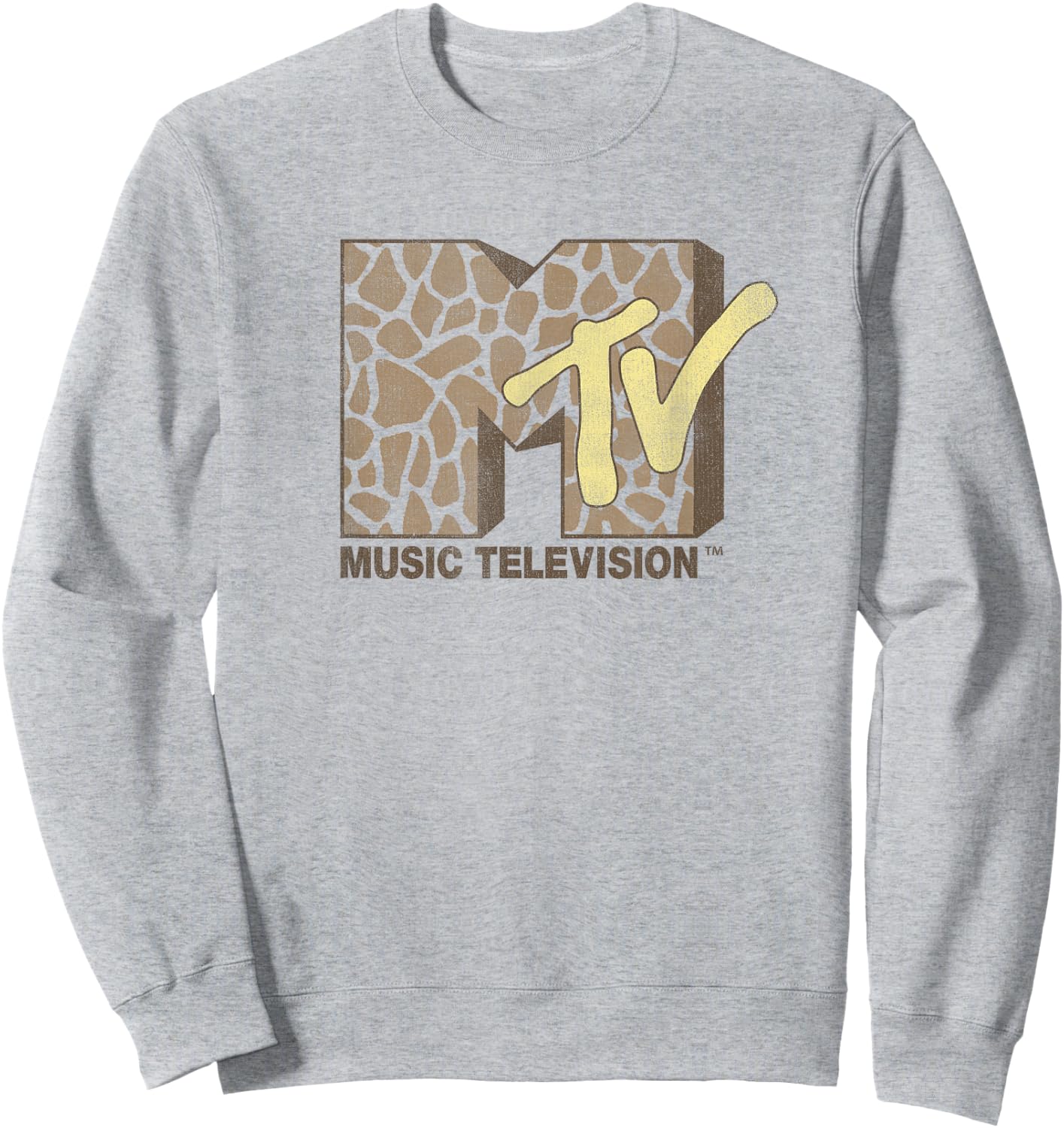 MTV Giraffe Print MTV Logo Sweatshirt - Sweatshirt | Ash