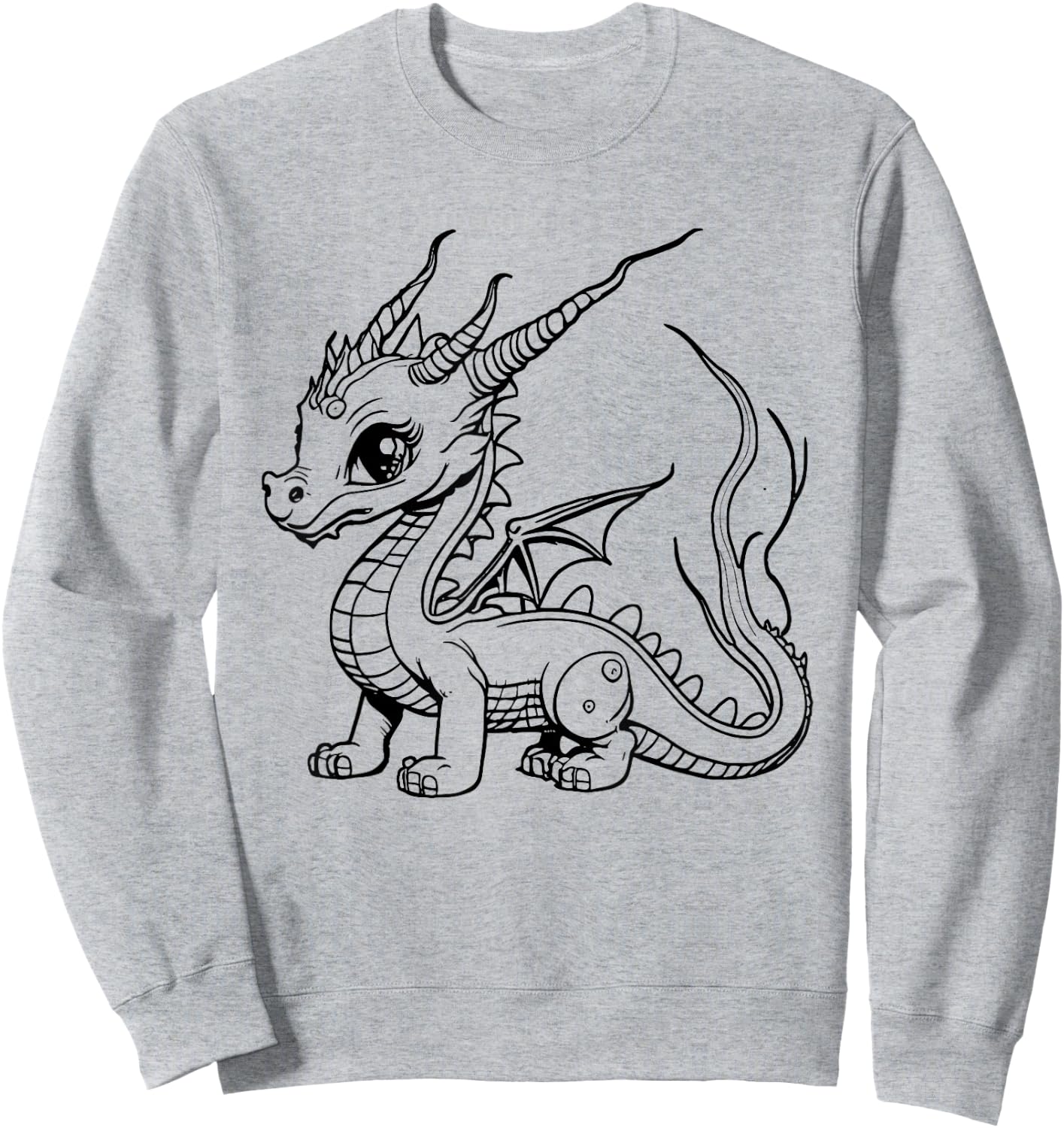 Color the dragon and paint it yourself Sweatshirt - Sweatshirt | Ash