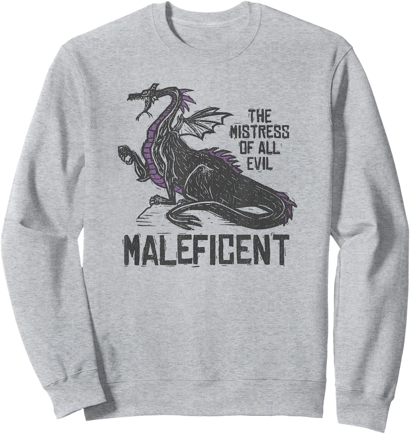 Disney Villains Maleficent Mistress Of Evil Dragon Print Sweatshirt - Sweatshirt | Ash