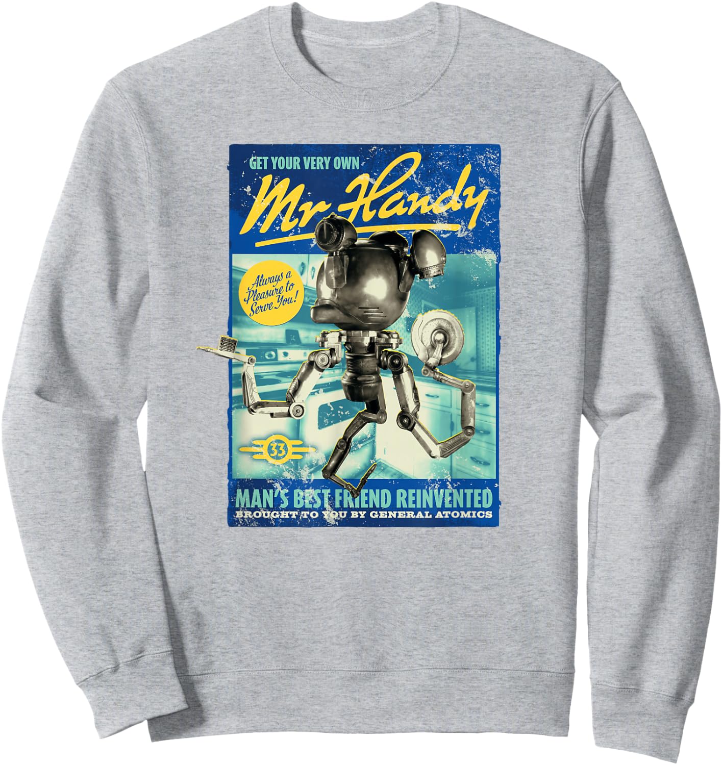 Fallout - Mr. Handy , blue Sweatshirt - Sweatshirt | Ash