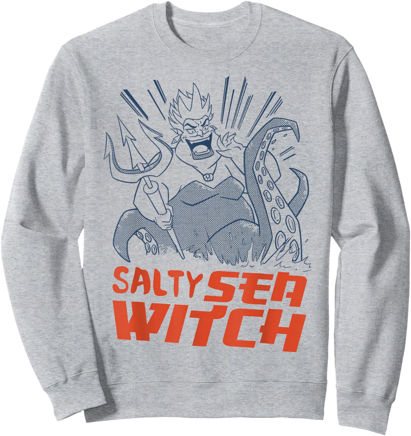 Disney The Little Mermaid Ursula Salty Witch Vintage Art Sweatshirt - Sweatshirt | Ash