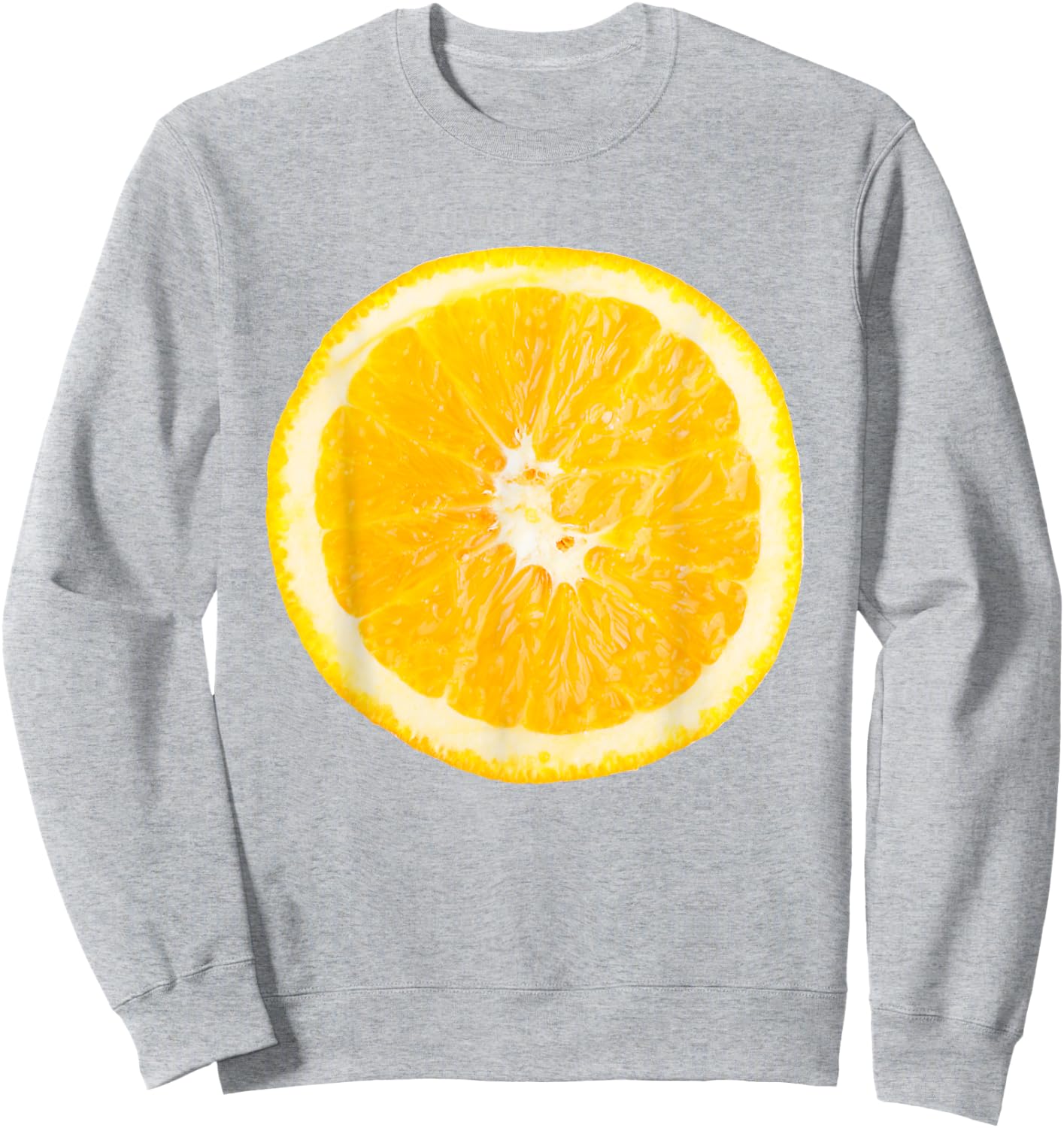 Orange Fruit Sliced Halloween Funny Halloween Design Sweatshirt - Sweatshirt | Ash