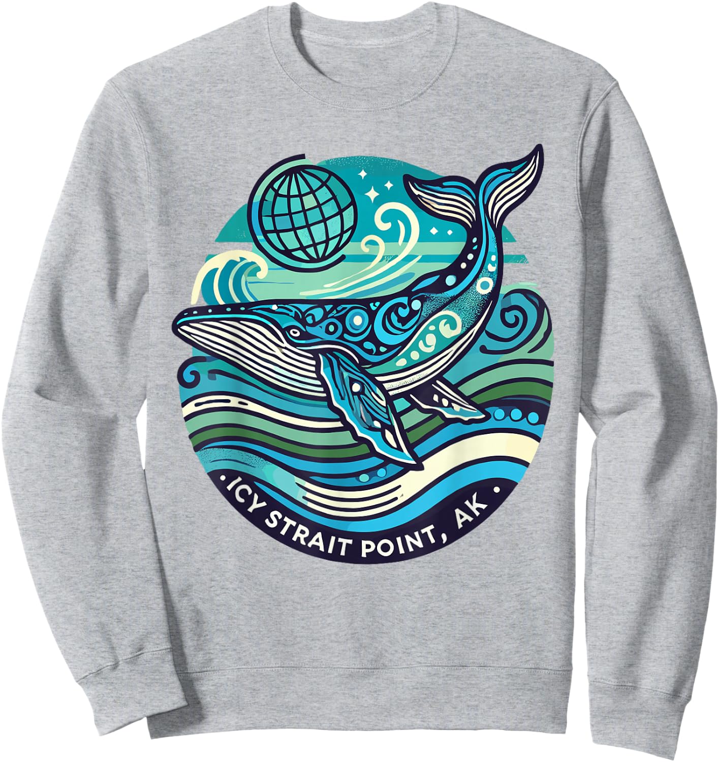 Icy Strait Point, AK Shirt Alaska Adventure Moose Sweatshirt - Sweatshirt | Ash