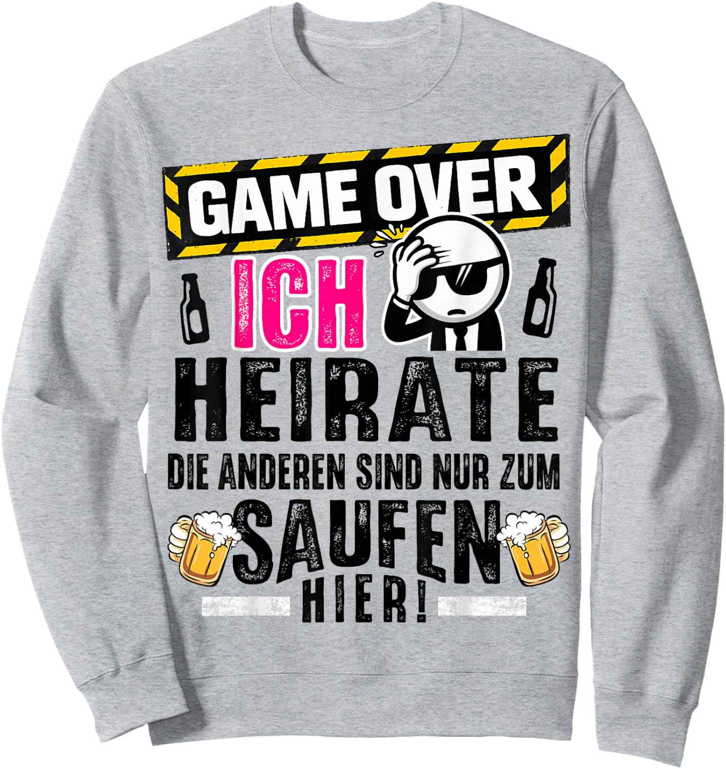 Bräutigam Kostüm JGA Männer Junggesellenabschied Sweatshirt - Sweatshirt | Ash