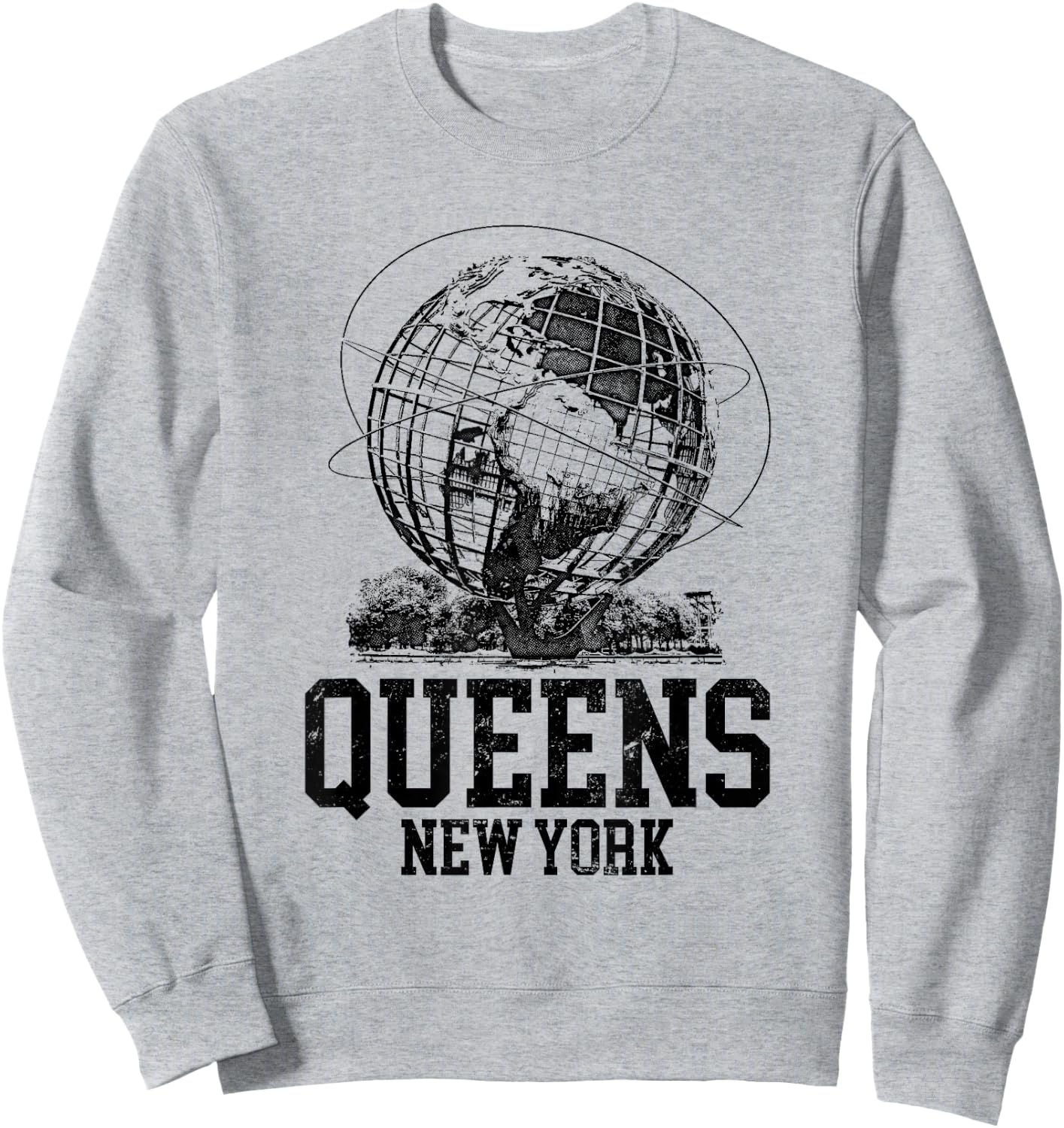 Queens New York - Flushing Meadows - World's Fair Unisiphere Sweatshirt - Sweatshirt | Ash