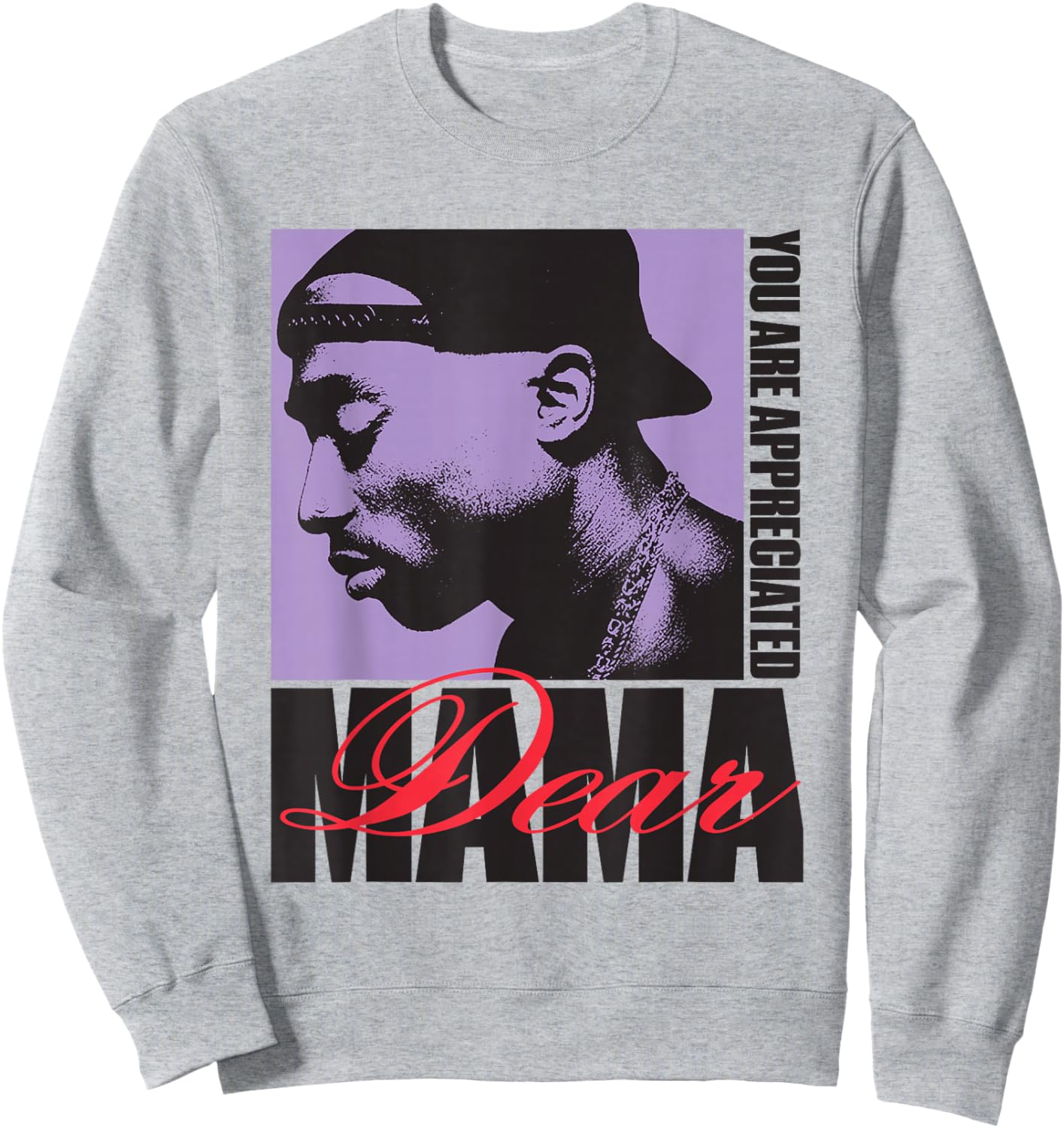 Official Tupac Dear Mama Evalued , White Sweatshirt - Sweatshirt | Ash