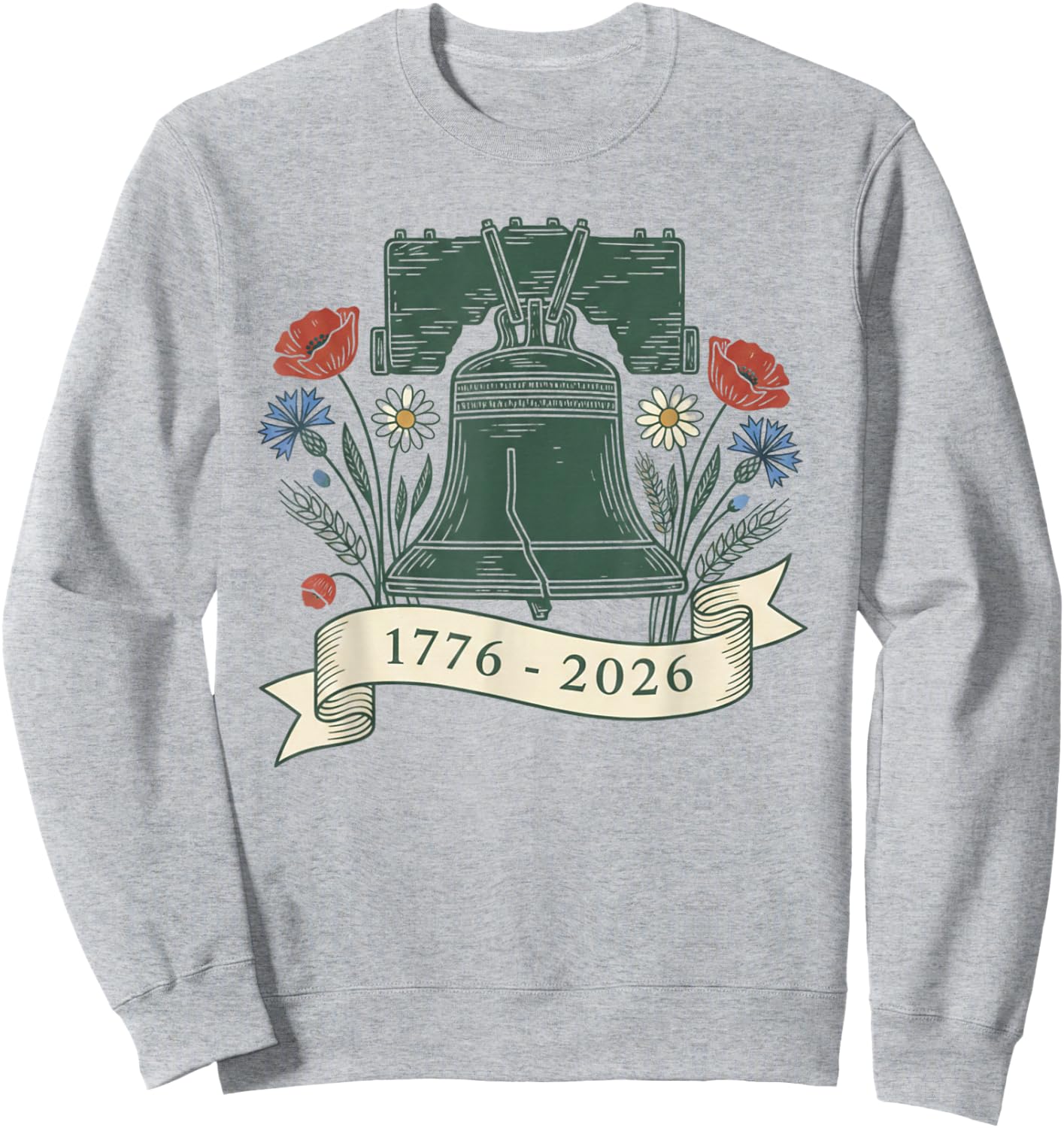 250th 4th of July American 250y 1776 2026 Independence Day Sweatshirt - Sweatshirt | Ash