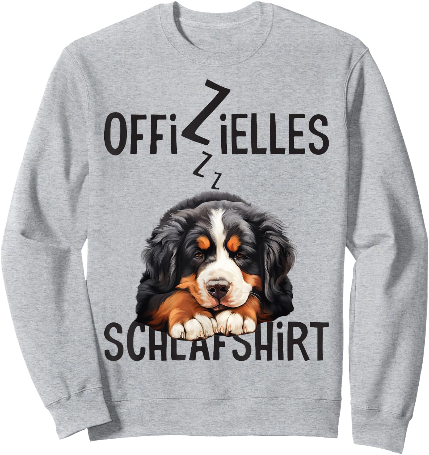 Berner Sennenhund Offizielles Schlafshirt Mit Hund Lustig Sweatshirt - Sweatshirt | Ash