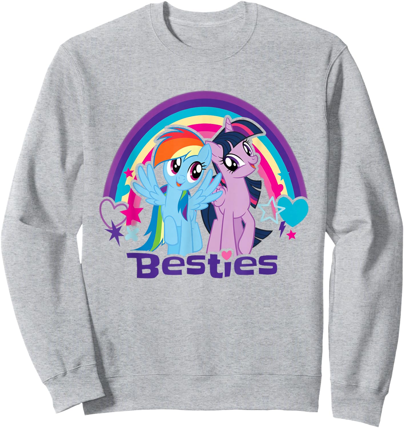 Twilight Sparkle Rainbow Dash Besties Sweatshirt - Sweatshirt | Ash
