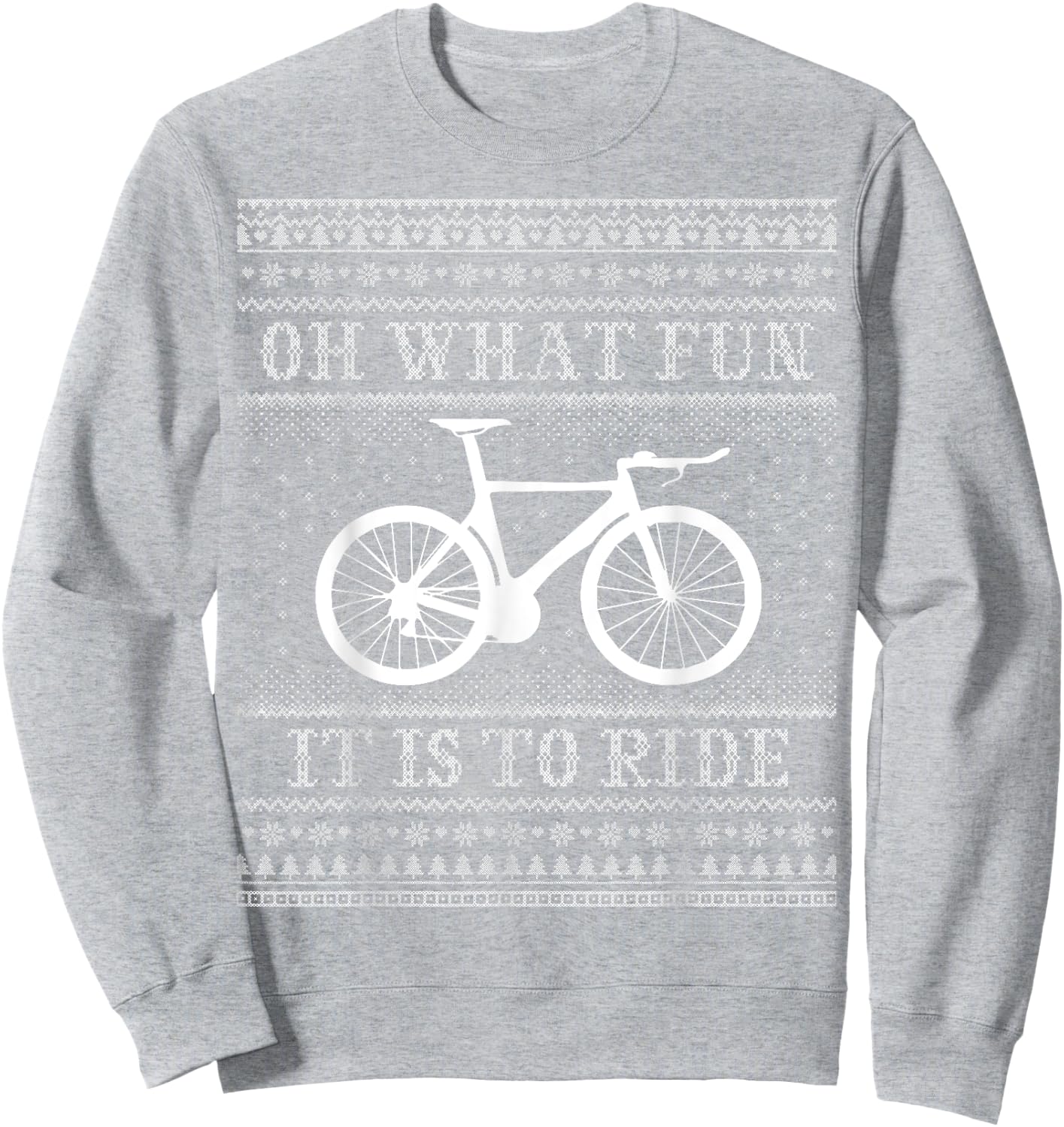Oh What Fun It Is To Ride | Triathlon Bike ABN035 Sweatshirt - Sweatshirt | Ash