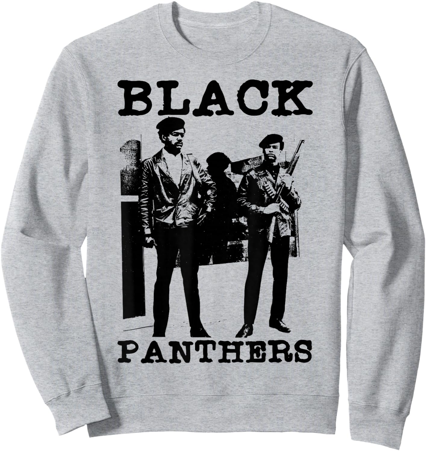 BPP Vintage Black History Self Defense Black Panthers Party Sweatshirt - Sweatshirt | Ash