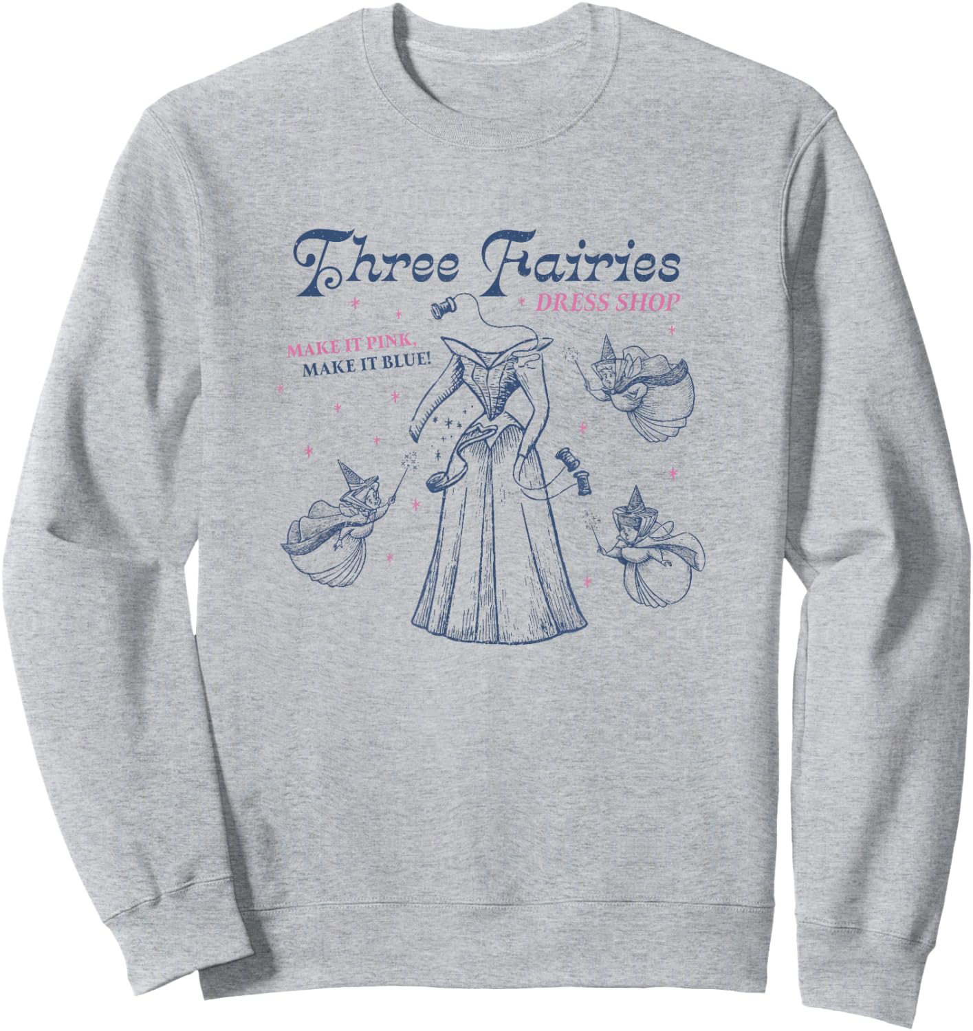 Disney Cinderella Three Fairies Making It Big Chest Poster Sweatshirt - Sweatshirt | Ash