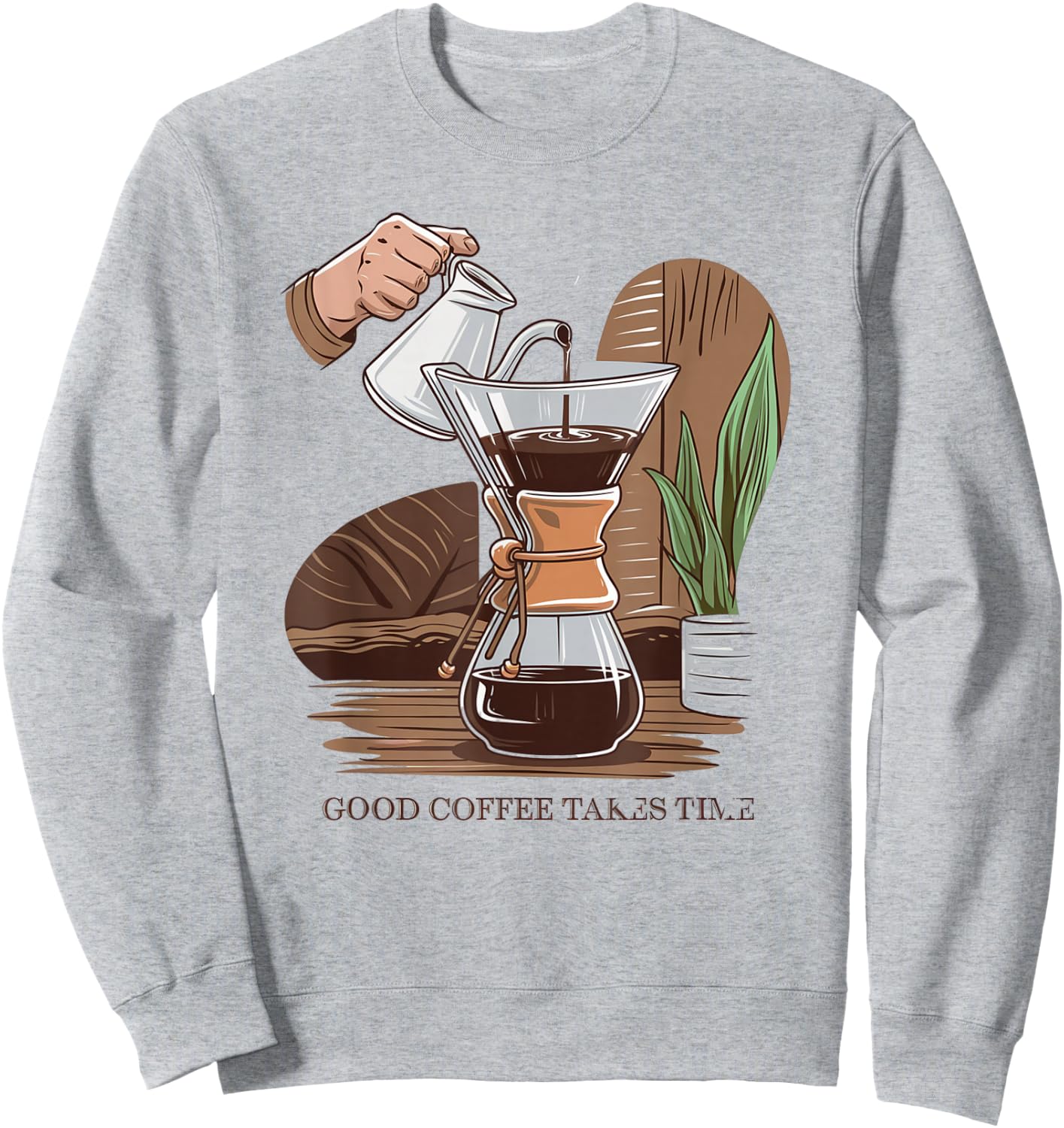 Coffee Lovers Slow Brewing and Pour Over Enthusiasts Sweatshirt - Sweatshirt | Ash