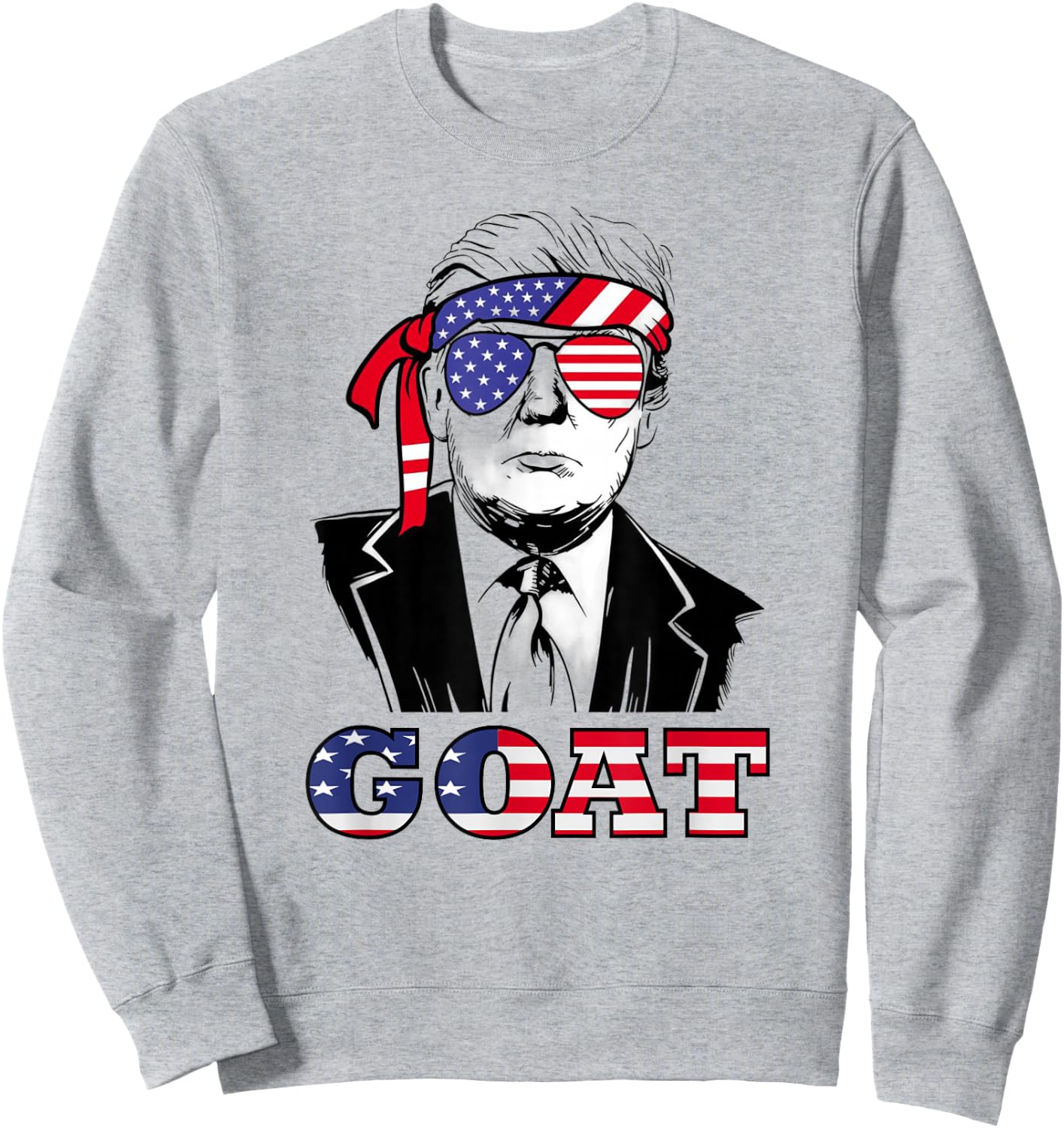 GOAT Trump 2024 Presidential Trump Election Sweatshirt - Sweatshirt | Ash