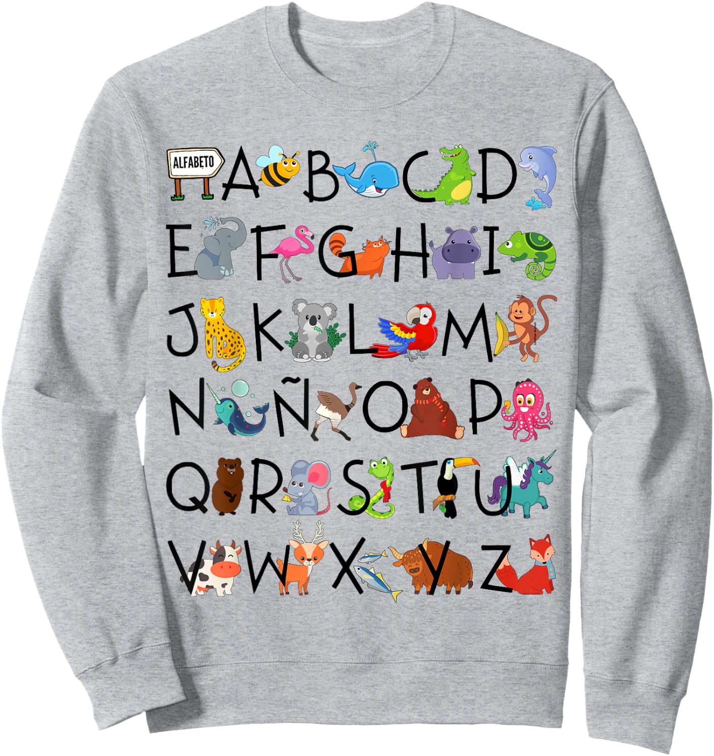Spanish Alphabet, Maestra, Spanish Teacher Sweatshirt - Sweatshirt | Ash