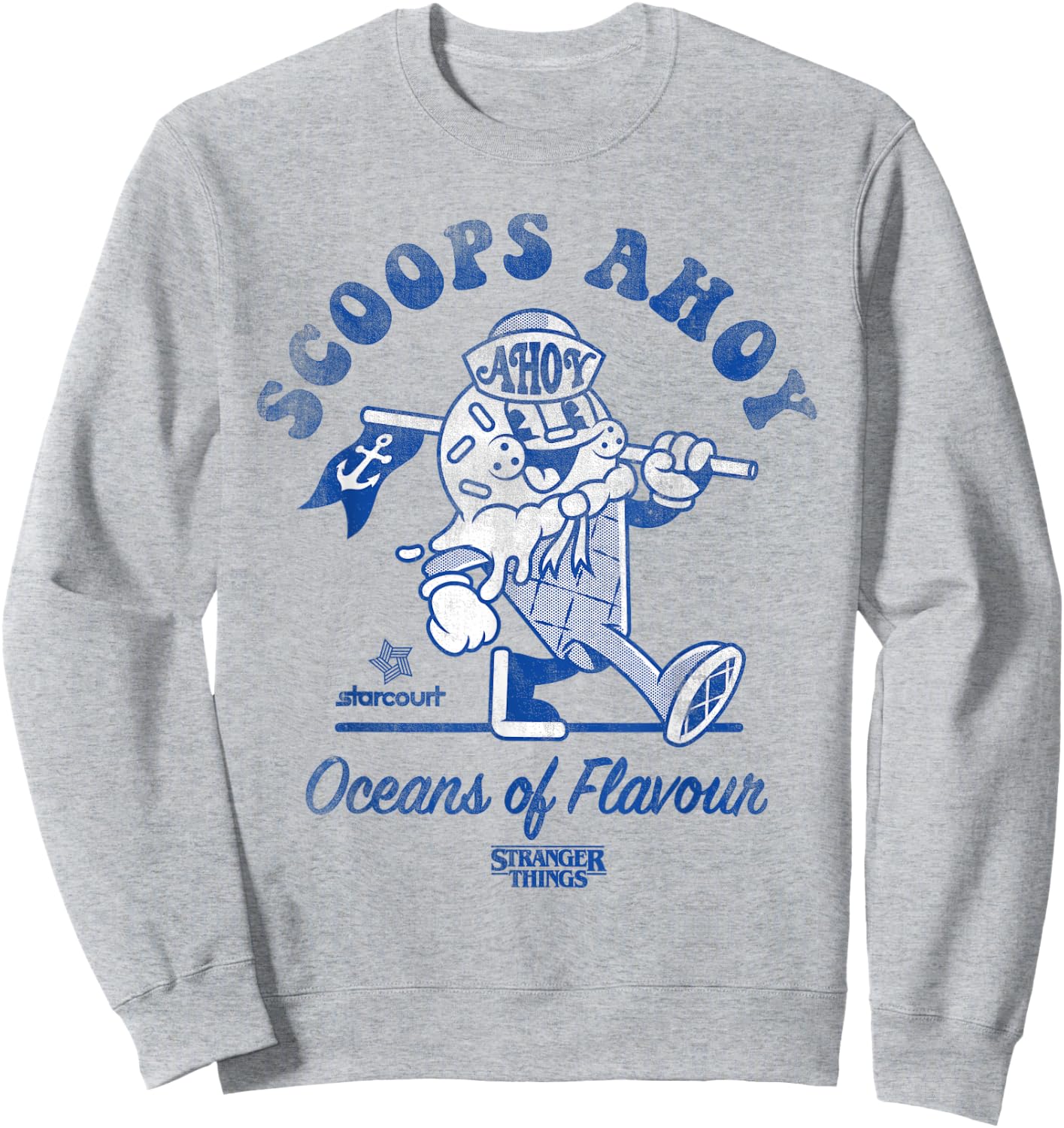 Stranger Things Scoops Ahoy Retro , white, S Sweatshirt - Sweatshirt | Ash