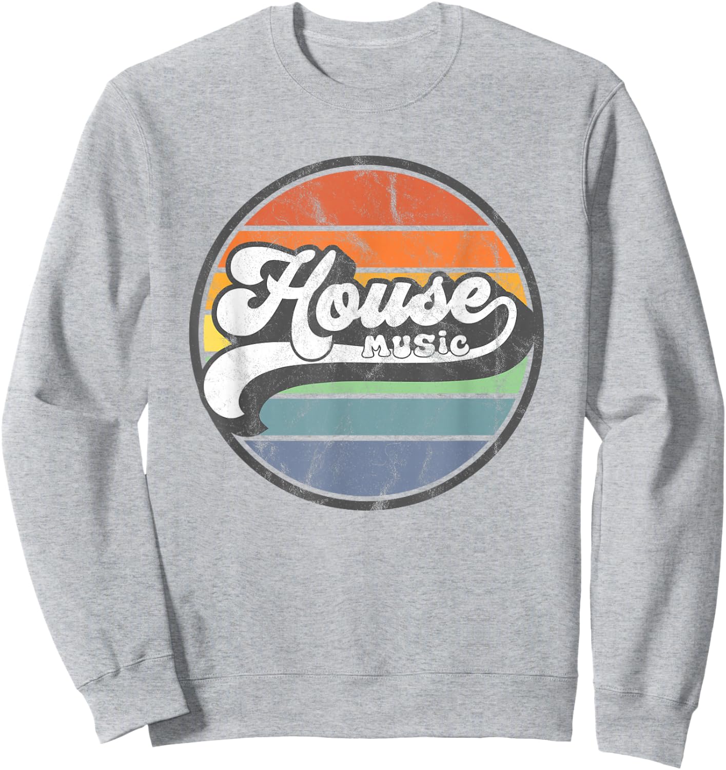 House Music - Retro DJ Sunset Sweatshirt - Sweatshirt | Ash