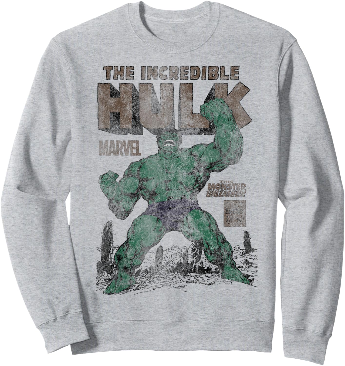Marvel Hulk The Incredible Hulk Monster Unleashed , gray Sweatshirt - Sweatshirt | Ash