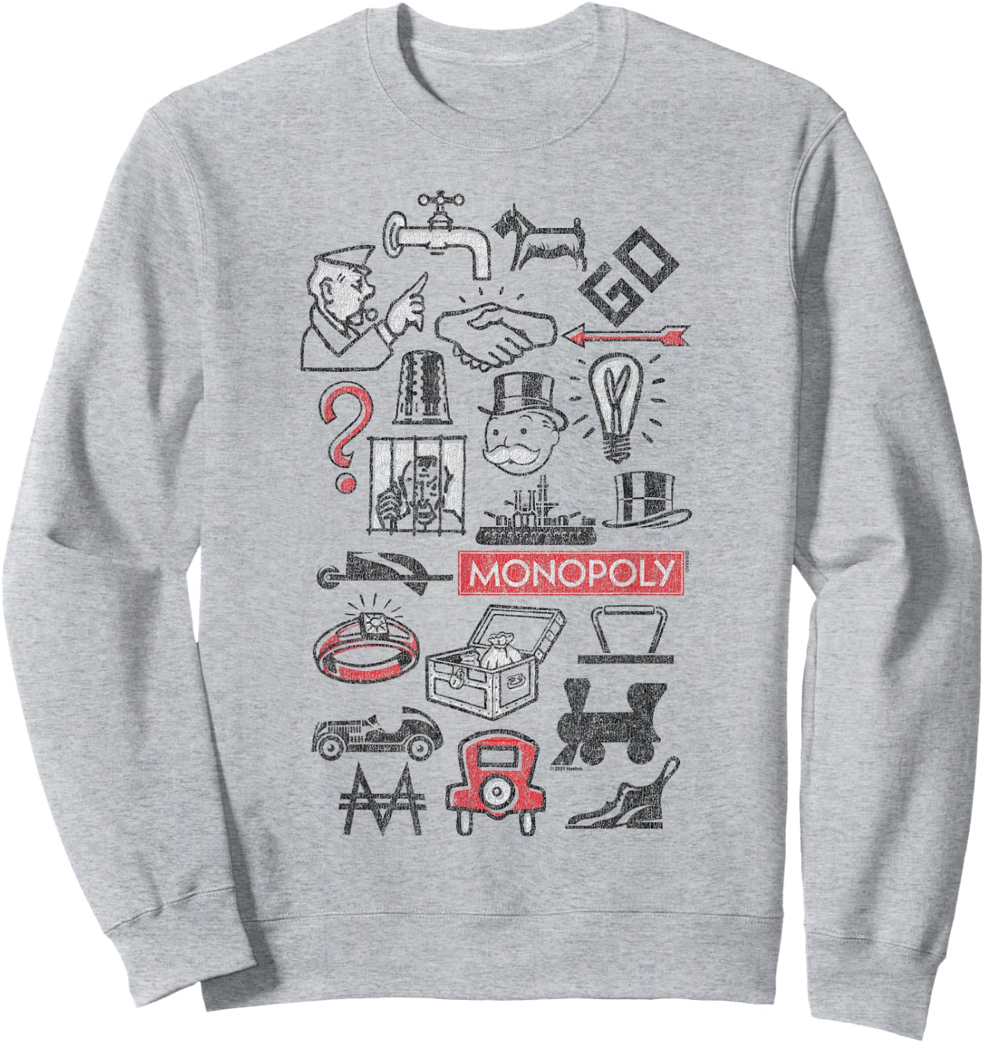 Monopoly Icons , White, s Sweatshirt - Sweatshirt | Ash