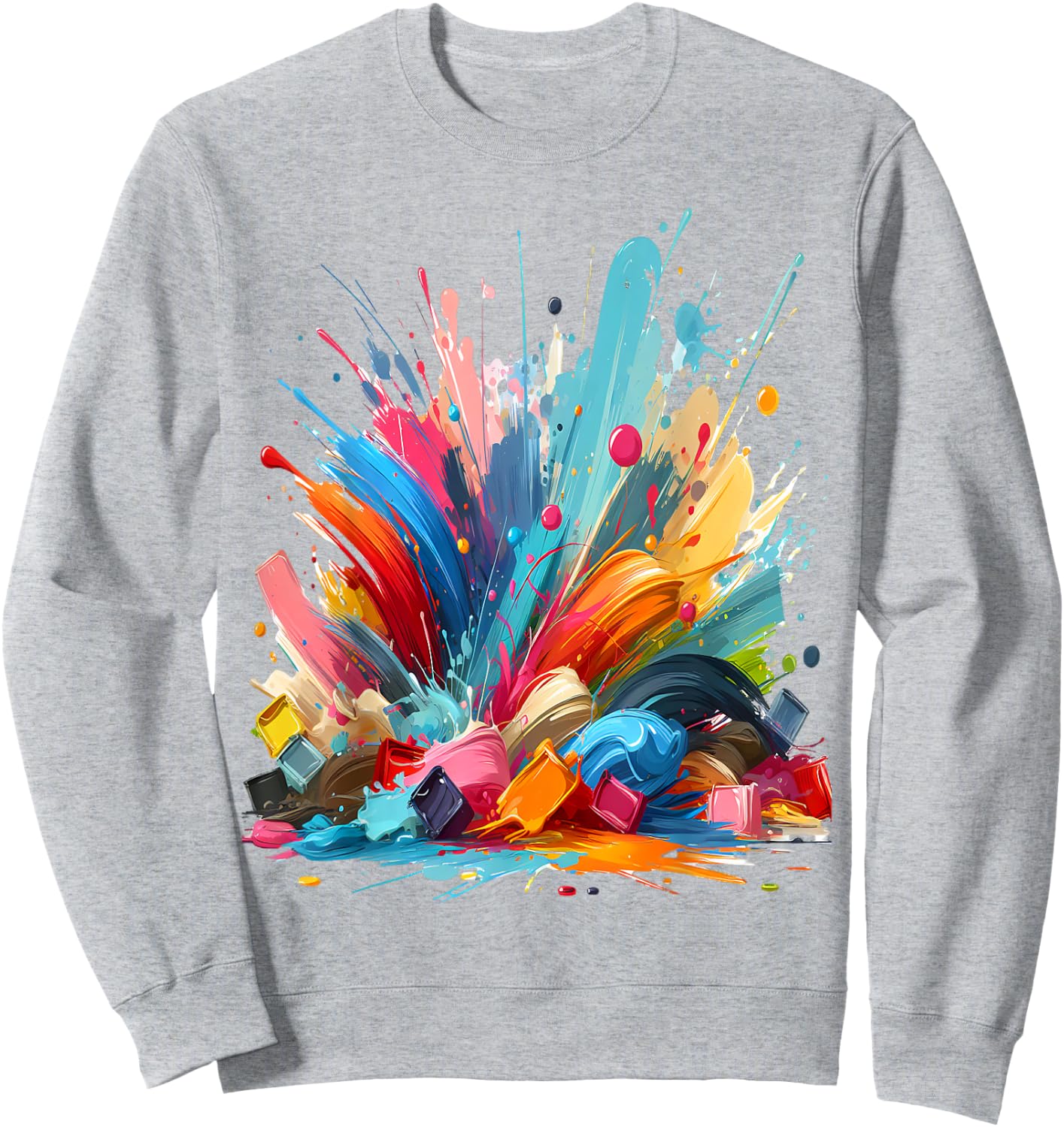 Blob Paint , white, S Sweatshirt - Sweatshirt | Ash