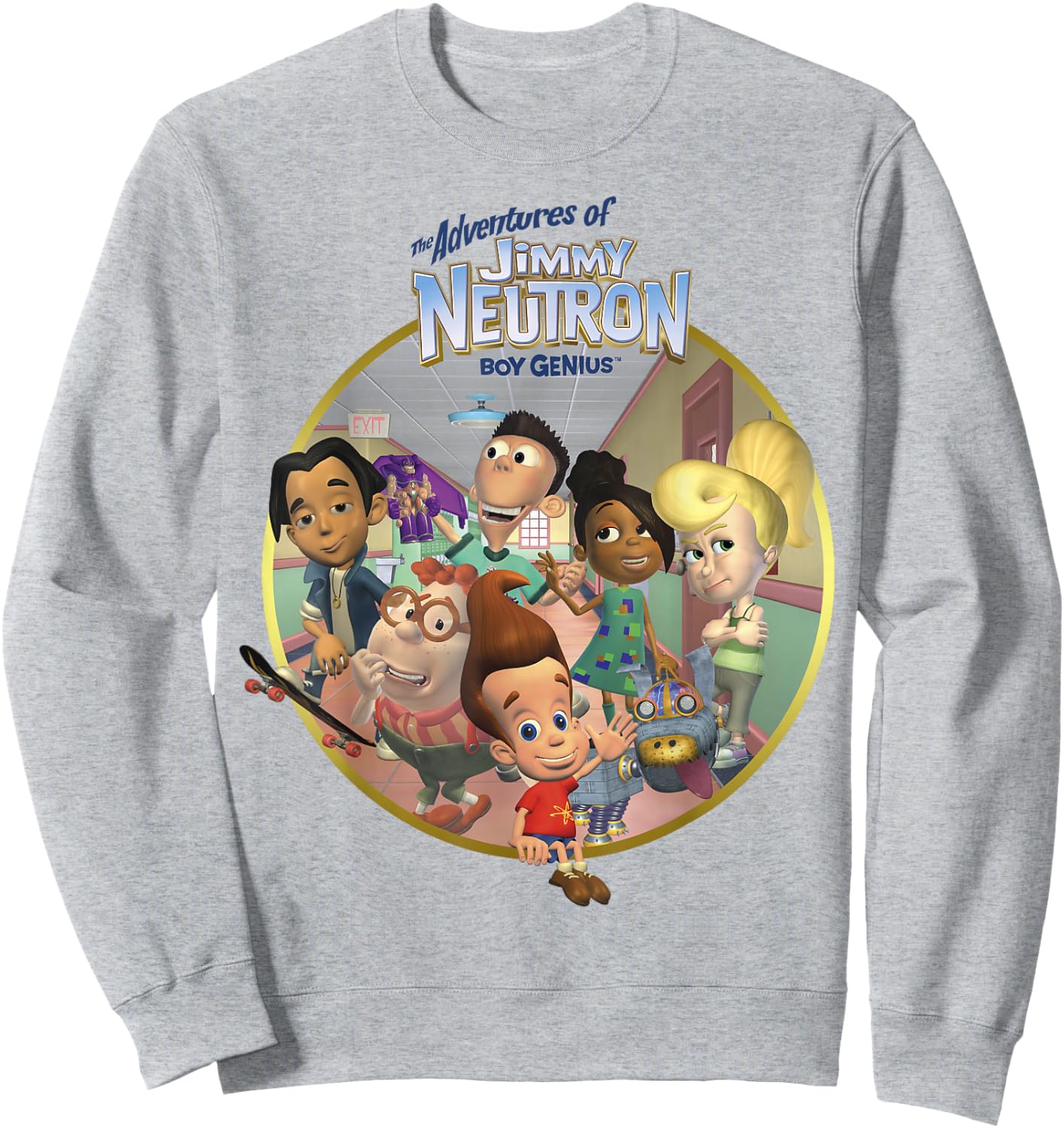 Nickelodeon Jimmy Neutron Friends in The Hallway Sweatshirt - Sweatshirt | Ash