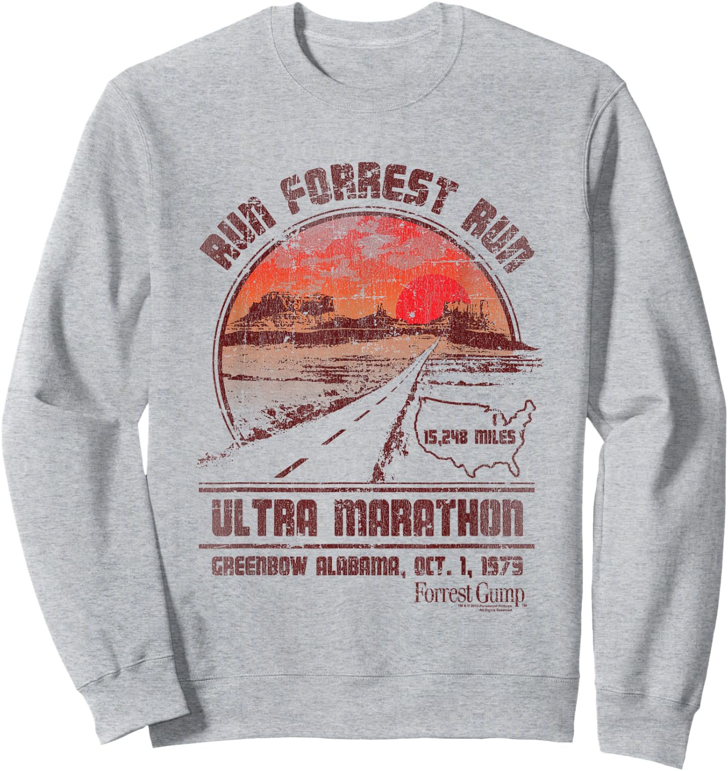 Forrest Gump Ultra Marathon , gray Sweatshirt - Sweatshirt | Ash