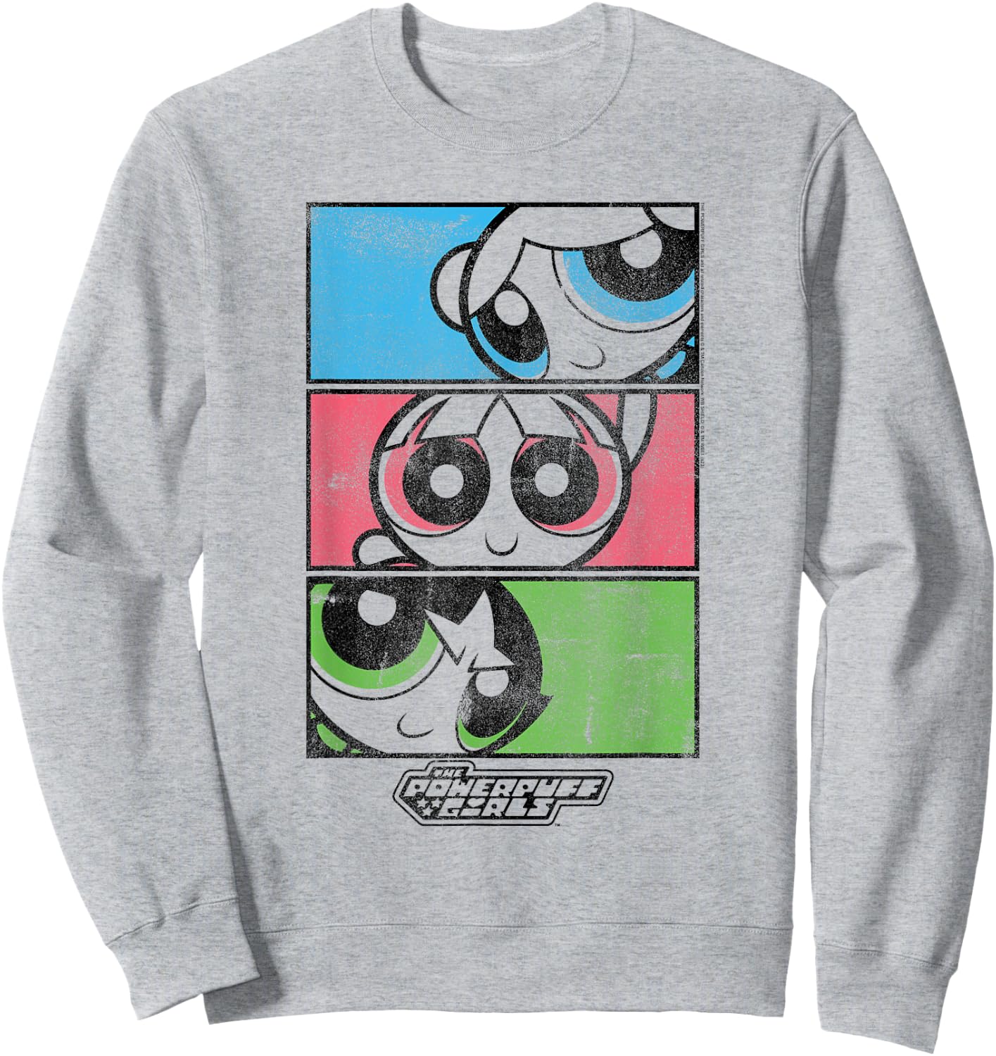 Powerpuff Girls Colorful Comic Panels Sweatshirt - Sweatshirt | Ash