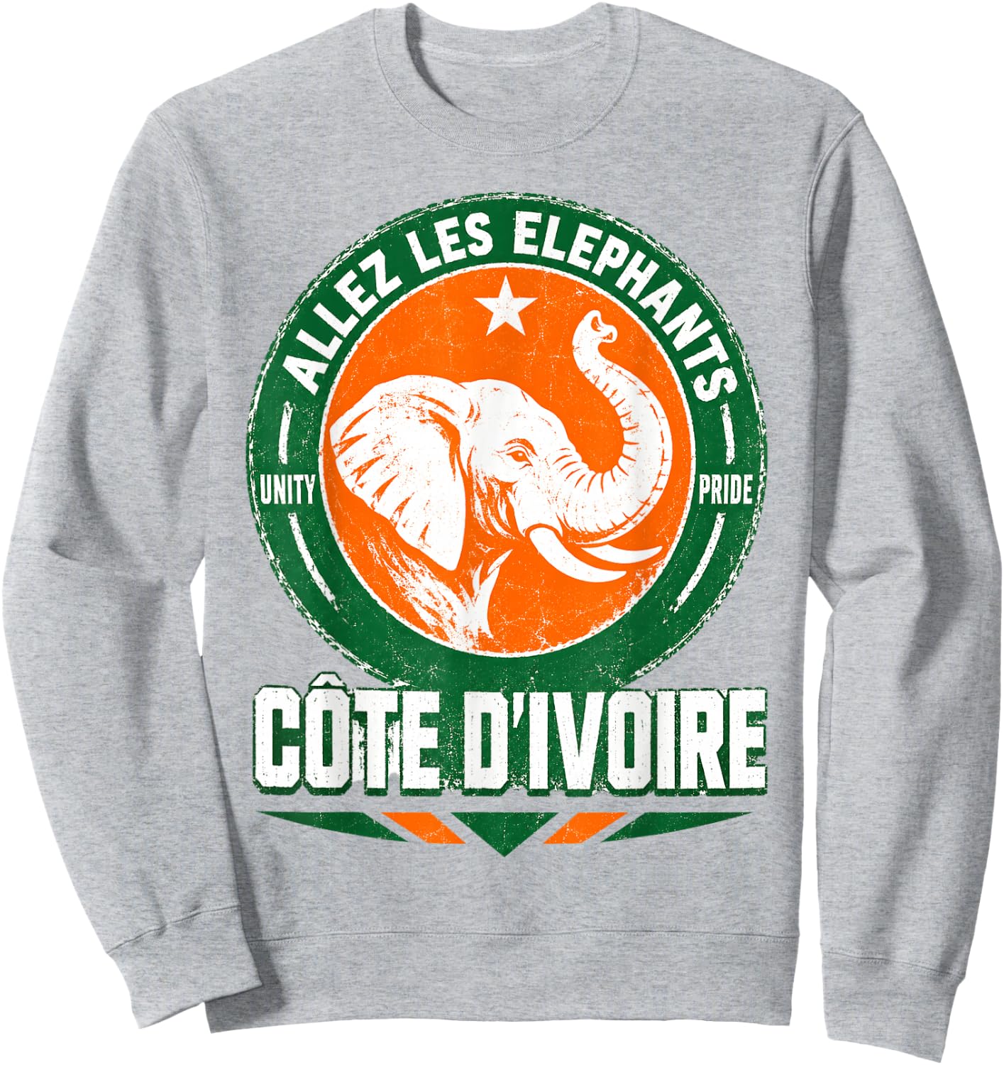 Allez Les Elephants Côte D'Ivoire Fan Sweatshirt - Sweatshirt | Ash