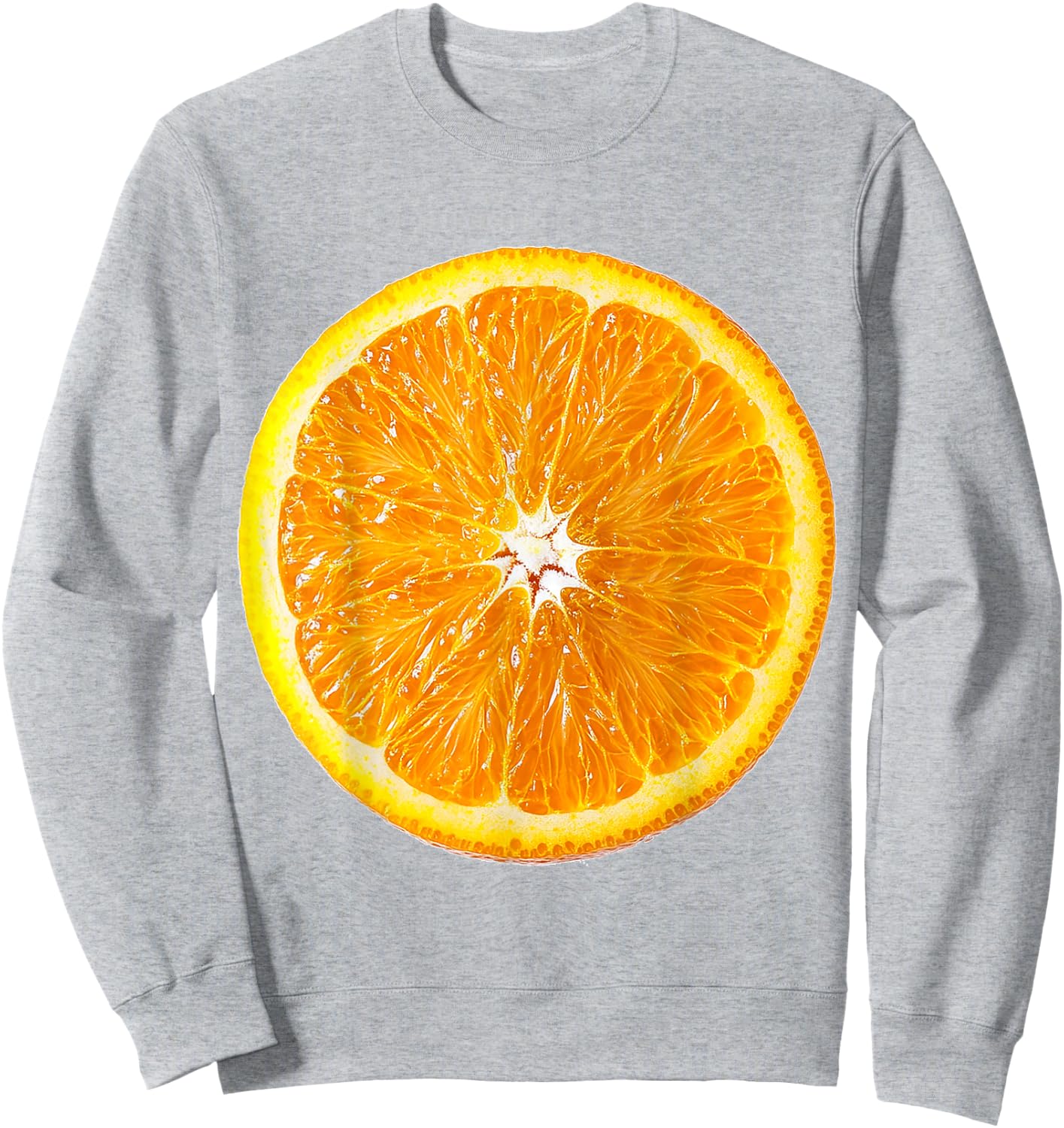 Orange Fruit Graphic Colourful Art Orange , White Sweatshirt - Sweatshirt | Ash