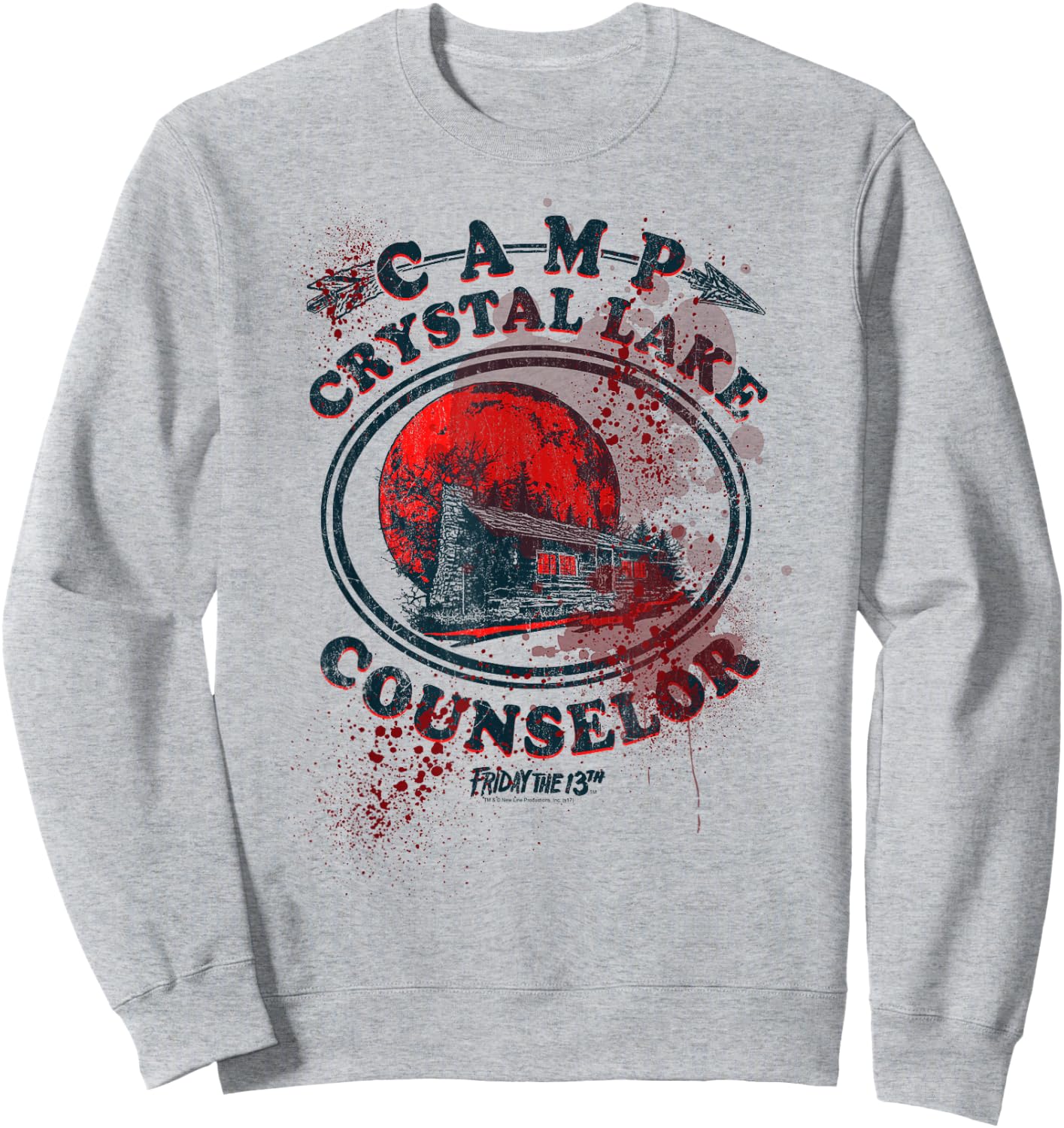 Friday The 13th Camp Counselor Victim Sweatshirt - Sweatshirt | Ash