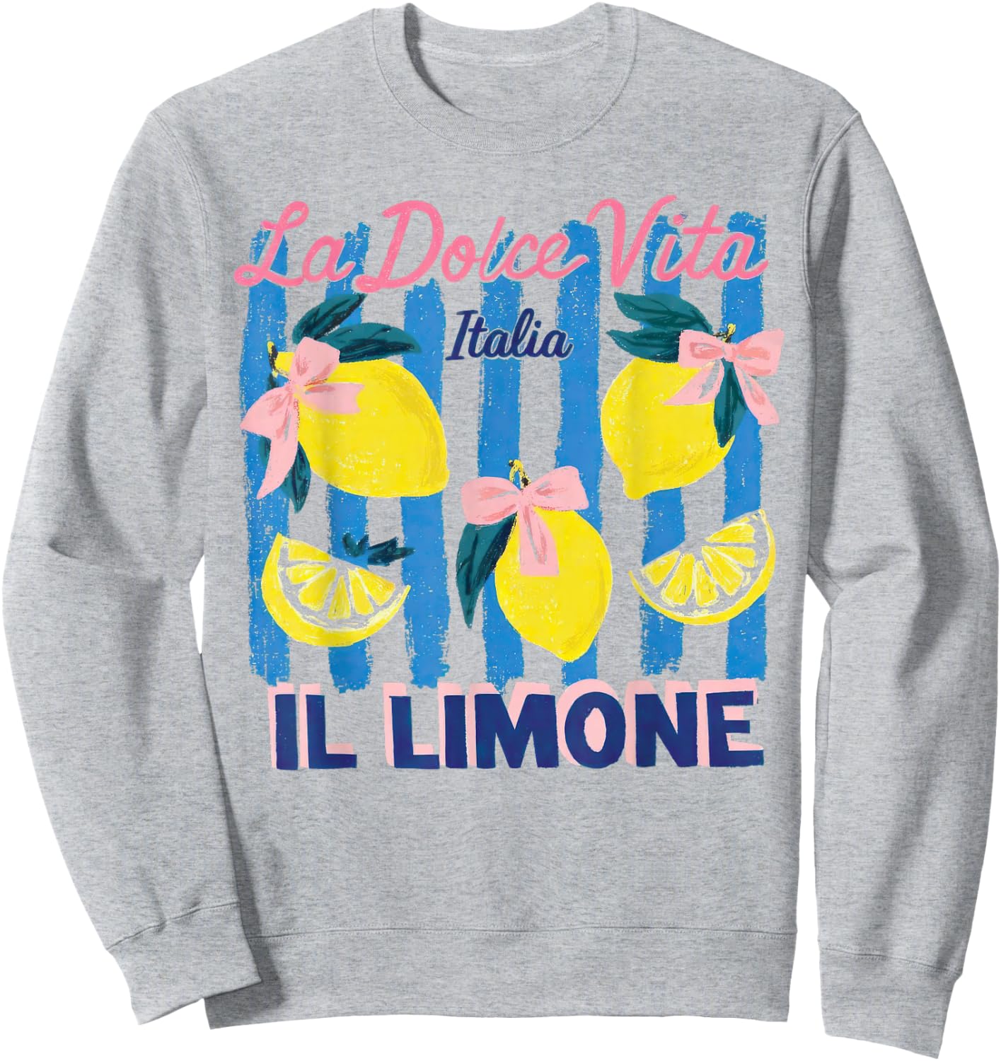 La Dolce Vita Italia Il Limone Vintage Lemon Summer Women Sweatshirt - Sweatshirt | Ash