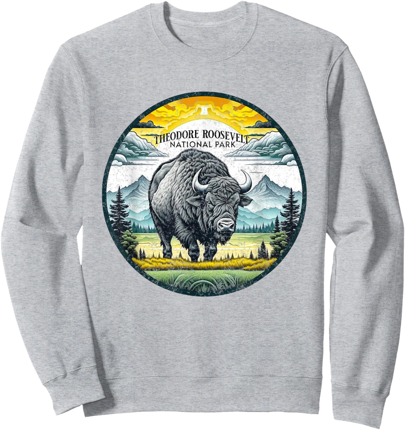 Theodore Roosevelt National Park Sweatshirt - Sweatshirt | Ash