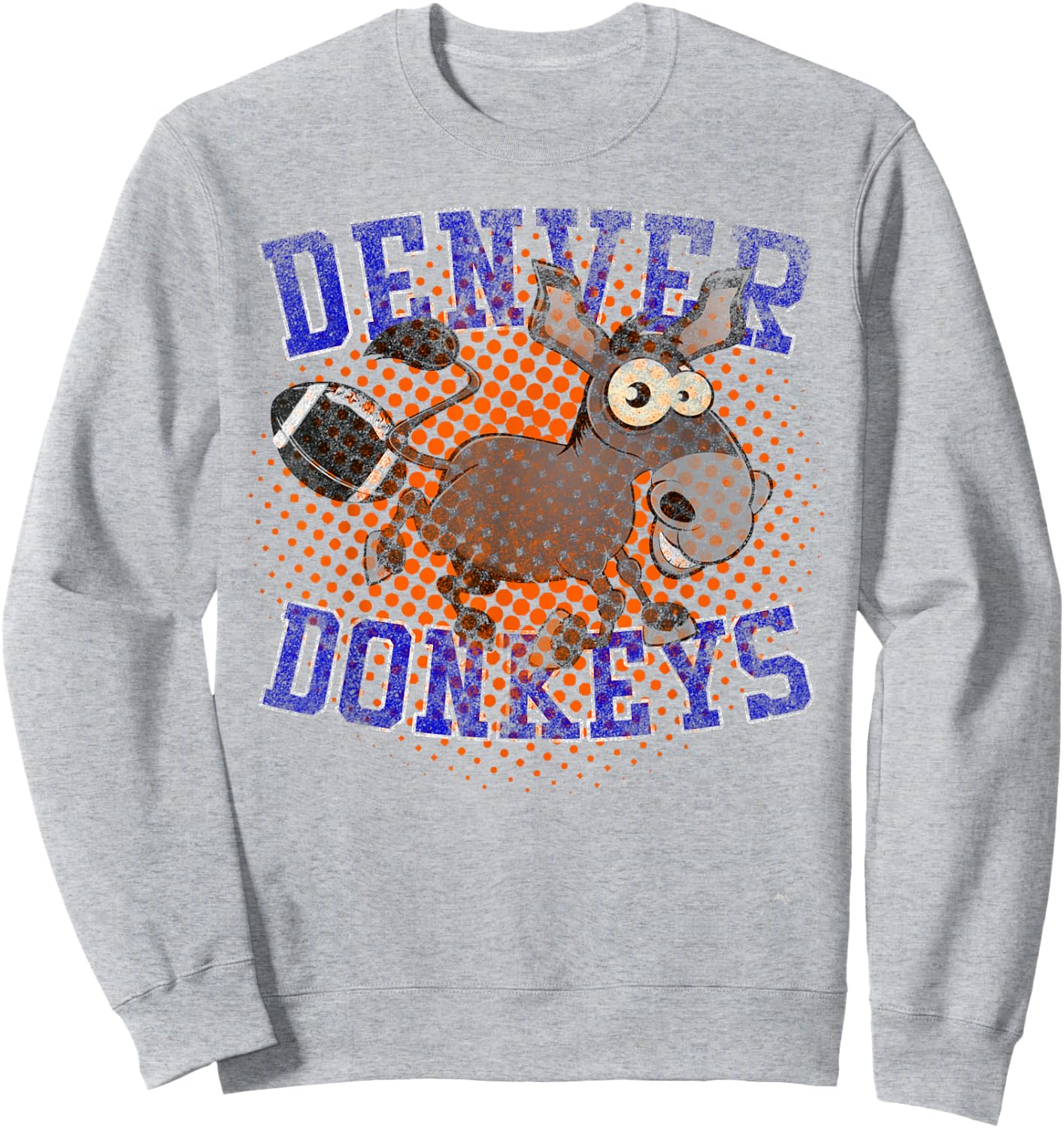 Denver Donkeys Football Sweatshirt - Sweatshirt | Ash