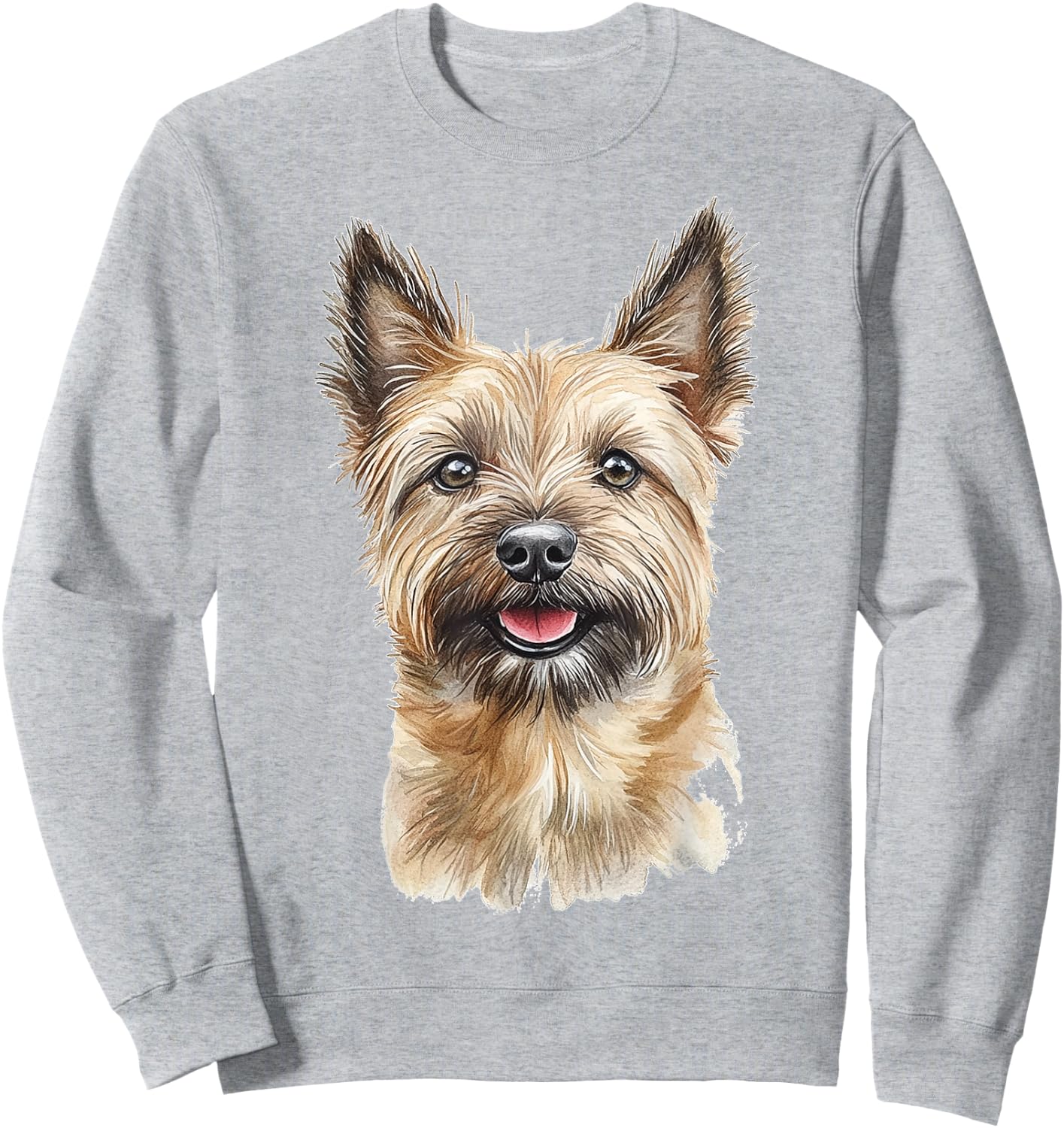 Cairn Terrier Dog Graphic Pet Artwork Cairn Terrier Men Women Kids Sweatshirt - Sweatshirt | Ash