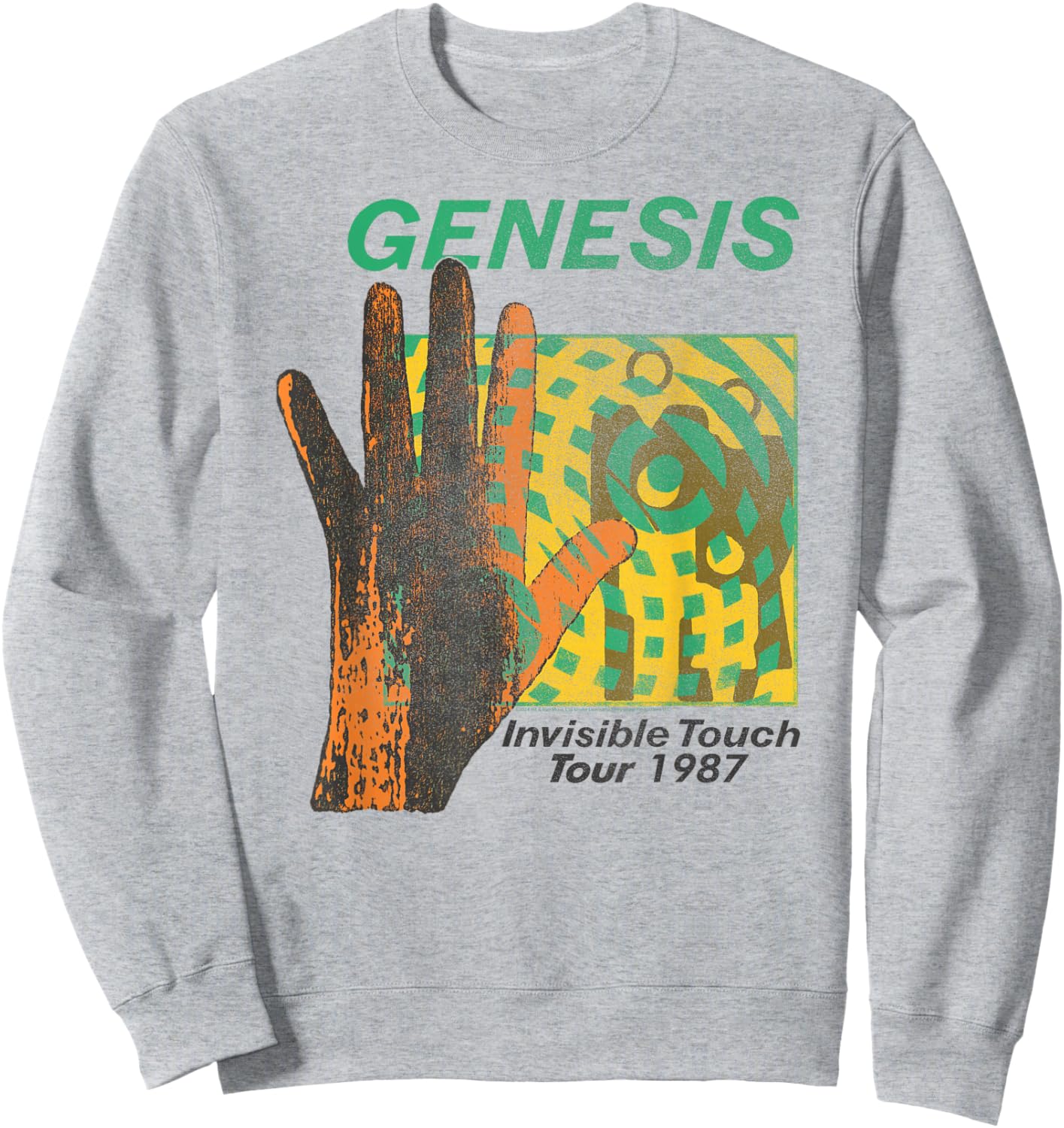 Offiziell Genesis Invisible Touch Tour 1987 Art Rock Sweatshirt - Sweatshirt | Ash