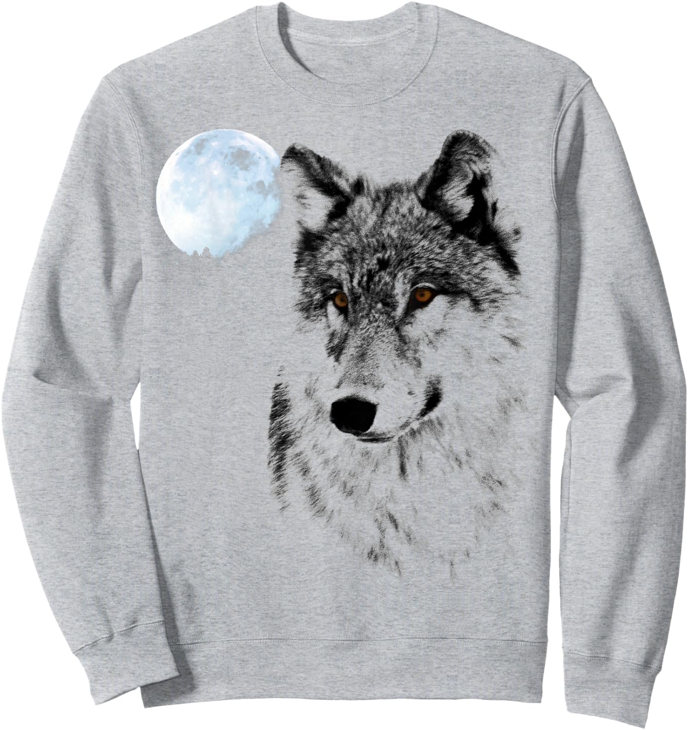 Wolf Moon Wof lover Sweatshirt - Sweatshirt | Ash