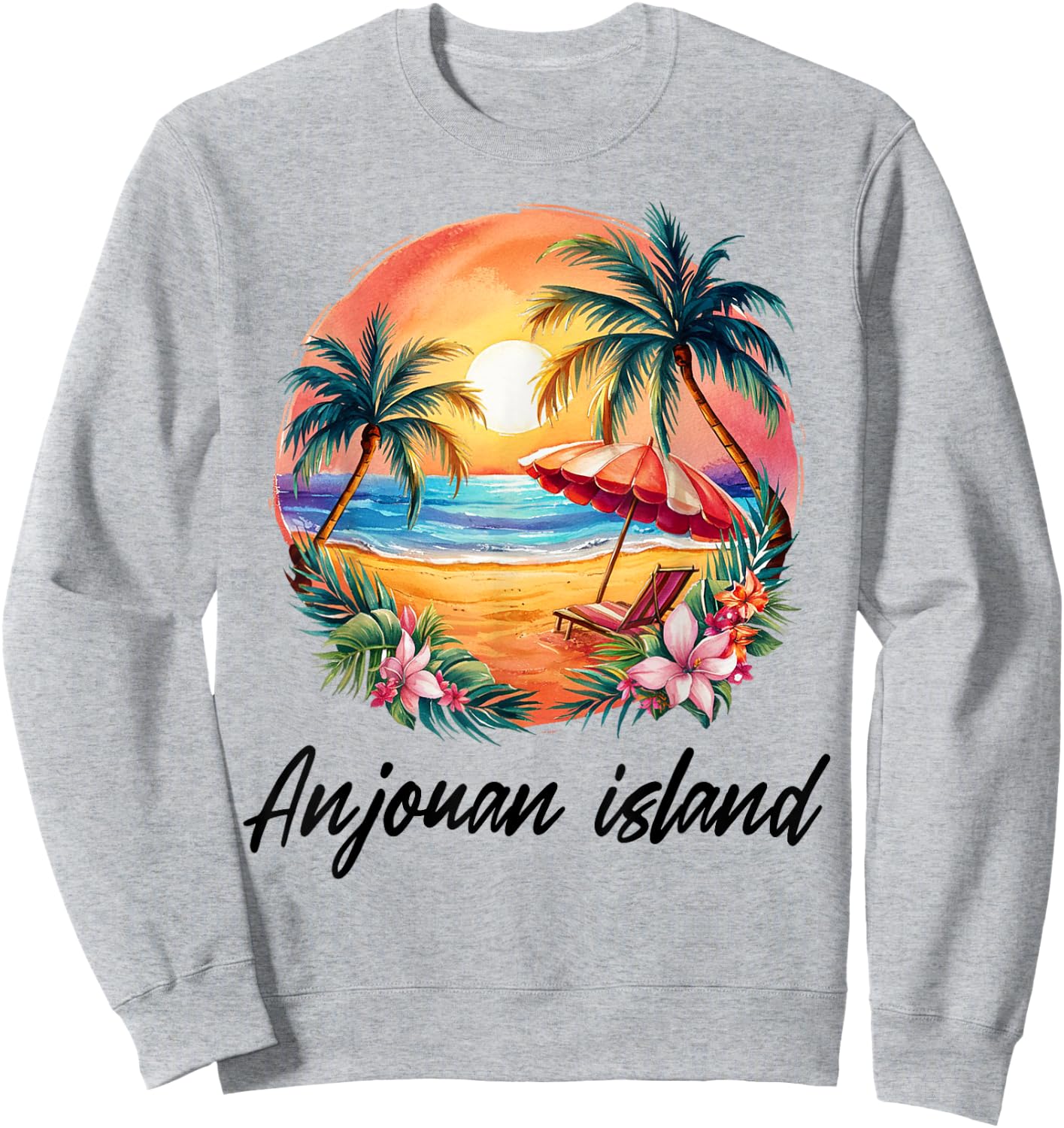 Travel island of Anjouan, Comoro Summer Tourist Holidays , white, S Sweatshirt - Sweatshirt | Ash