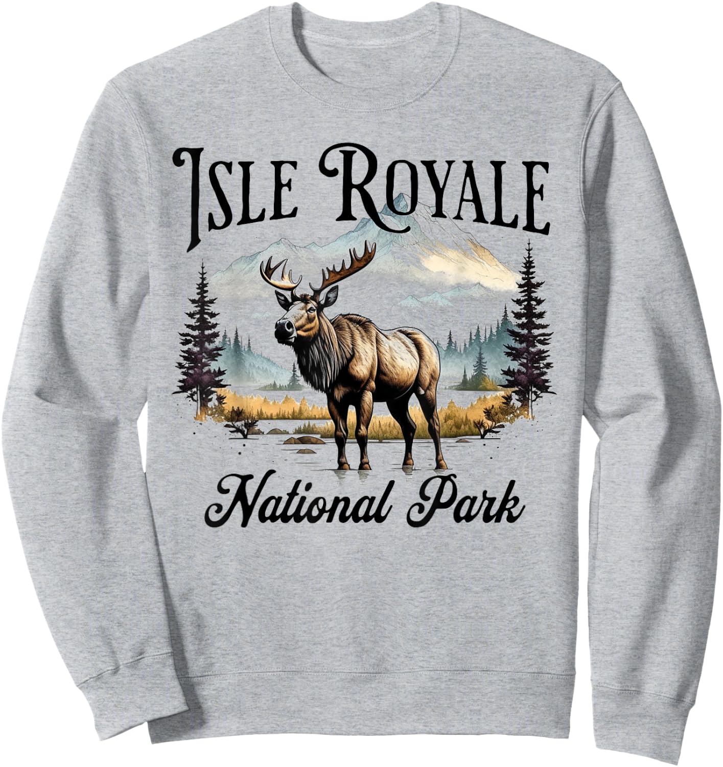 Isle Royale National Park Sweatshirt - Sweatshirt | Ash