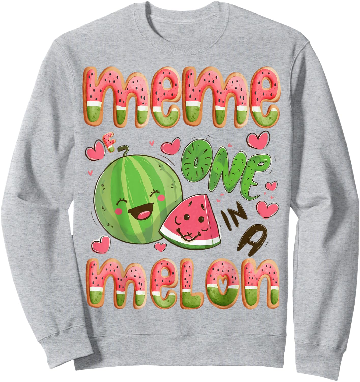 Meme Of One In A Melon 1St Birthday Watermelon Bday Party Sweatshirt - Sweatshirt | Ash