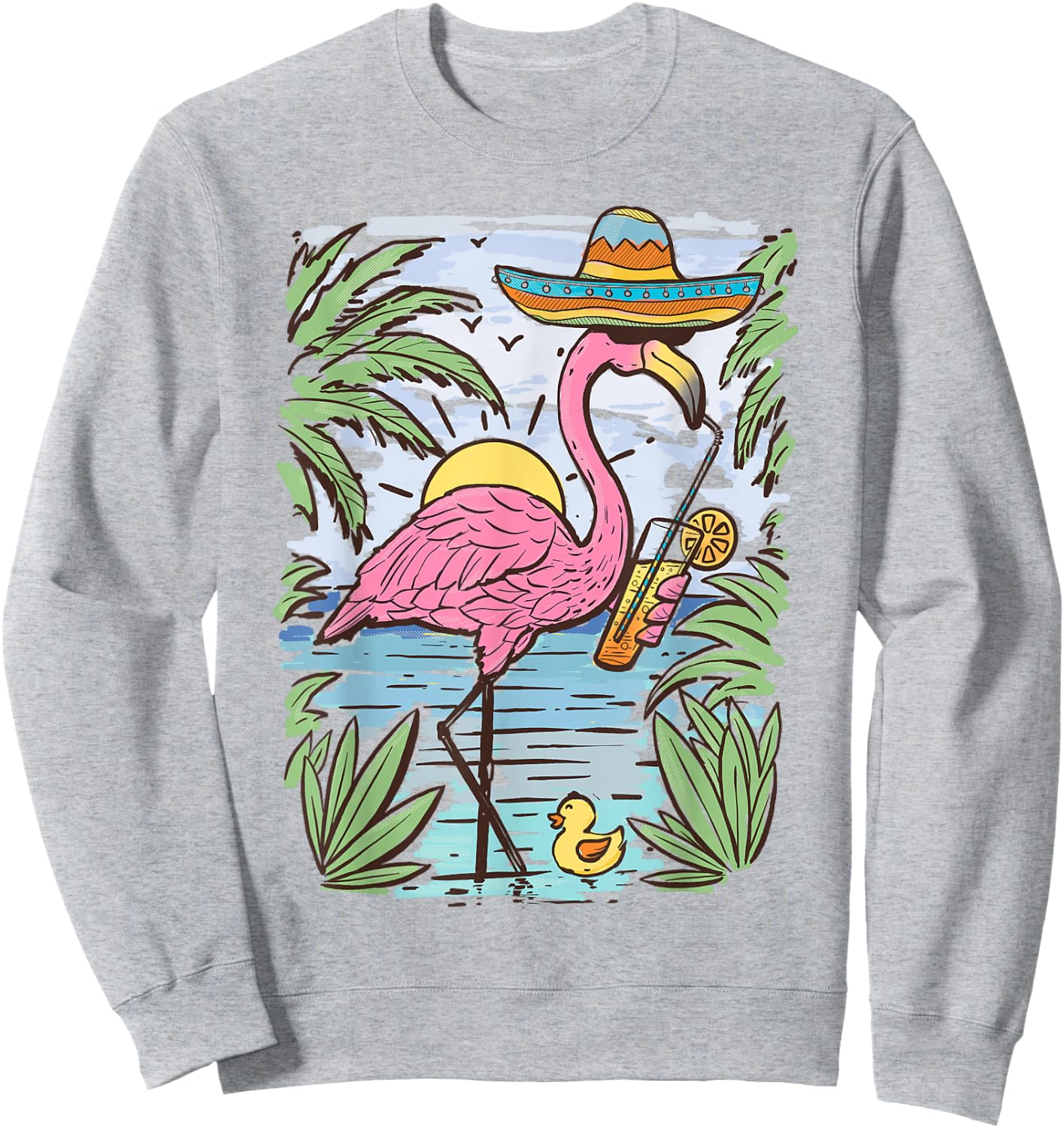 Flamingo Sweatshirt - Sweatshirt | Ash