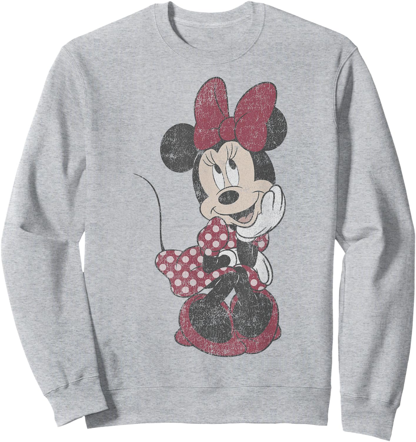Disney Mickey and Friends Minnie Mouse Shy Vintage Sweatshirt - Sweatshirt | Ash