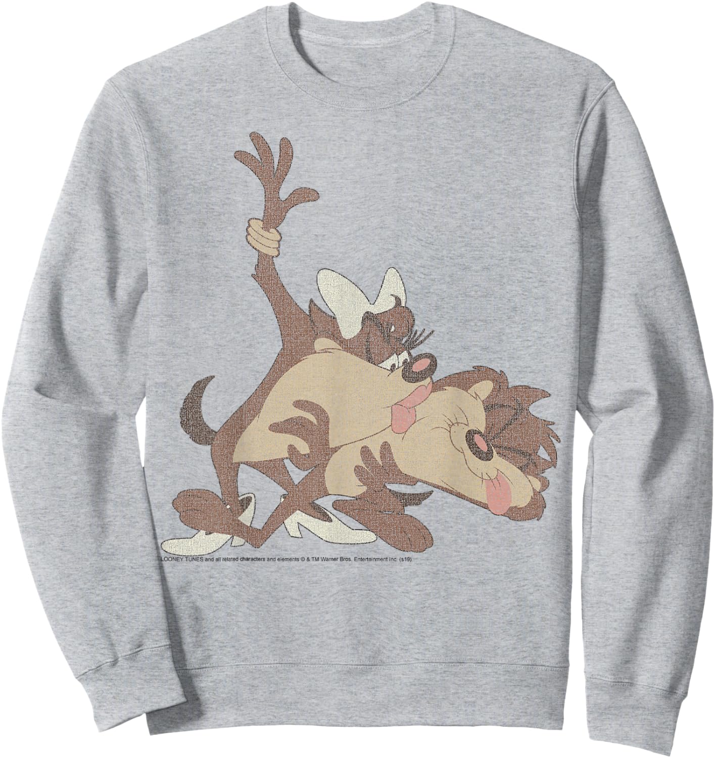 Looney Tunes Taz Kiss Portrait Sweatshirt - Sweatshirt | Ash