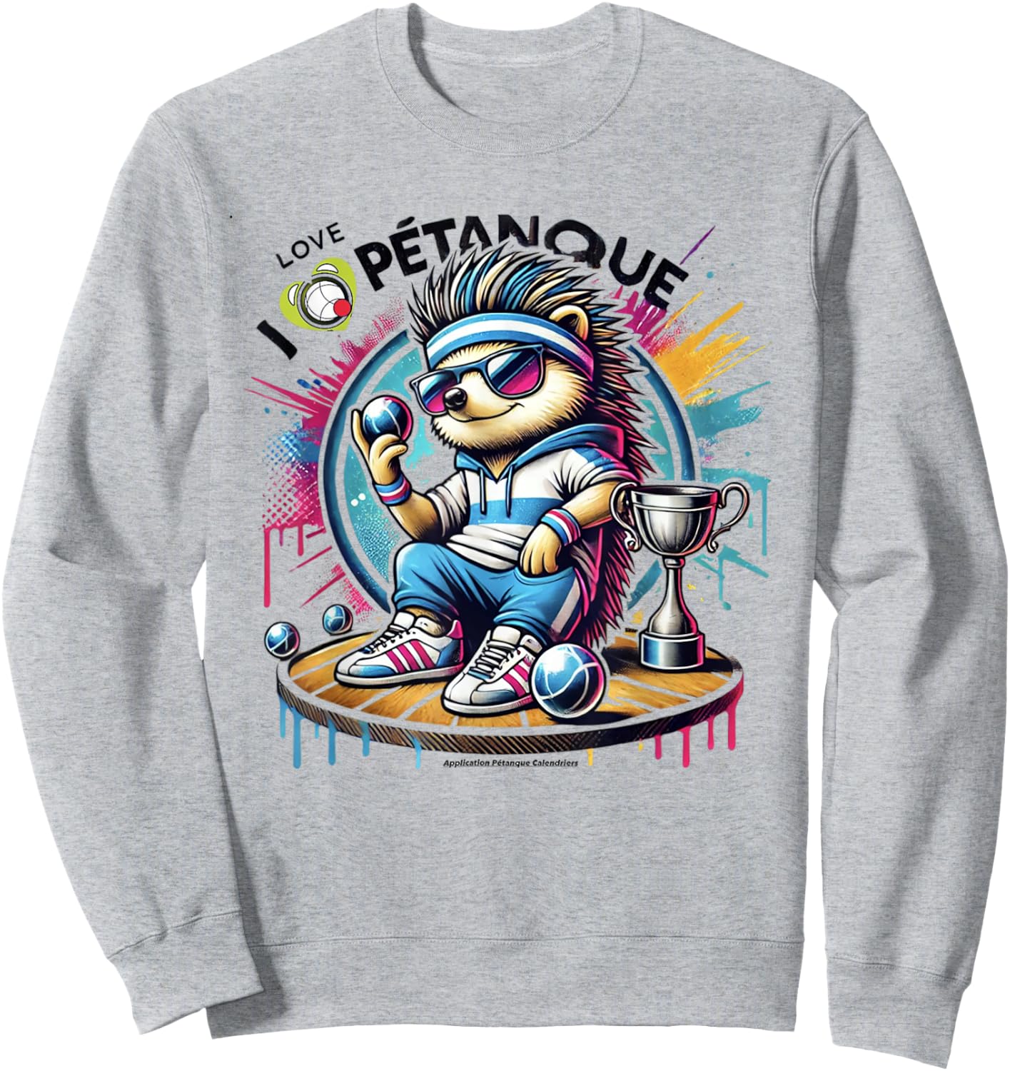 I Love Petanque - Graffiti Style , white, S Sweatshirt - Sweatshirt | Ash