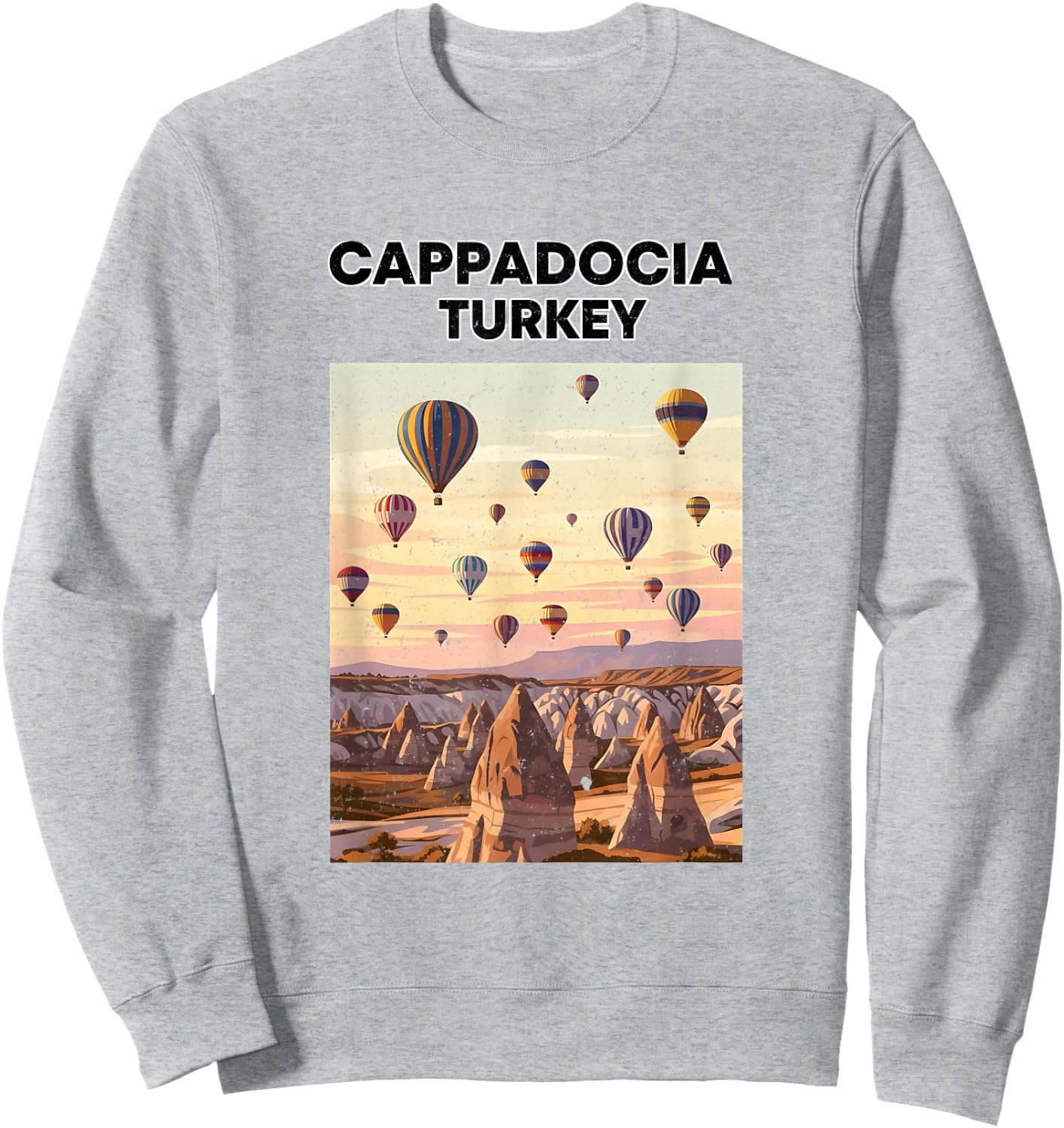 Montgolfière Turquie Cappadoce Sweatshirt - Sweatshirt | Ash