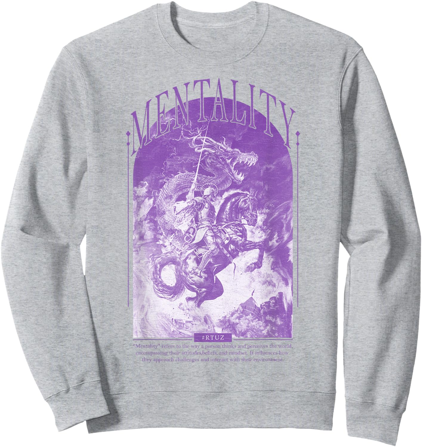 Vintage Retro Streetwear Graphic Y2K Women's Clothing Men's Sweatshirt - Sweatshirt | Ash