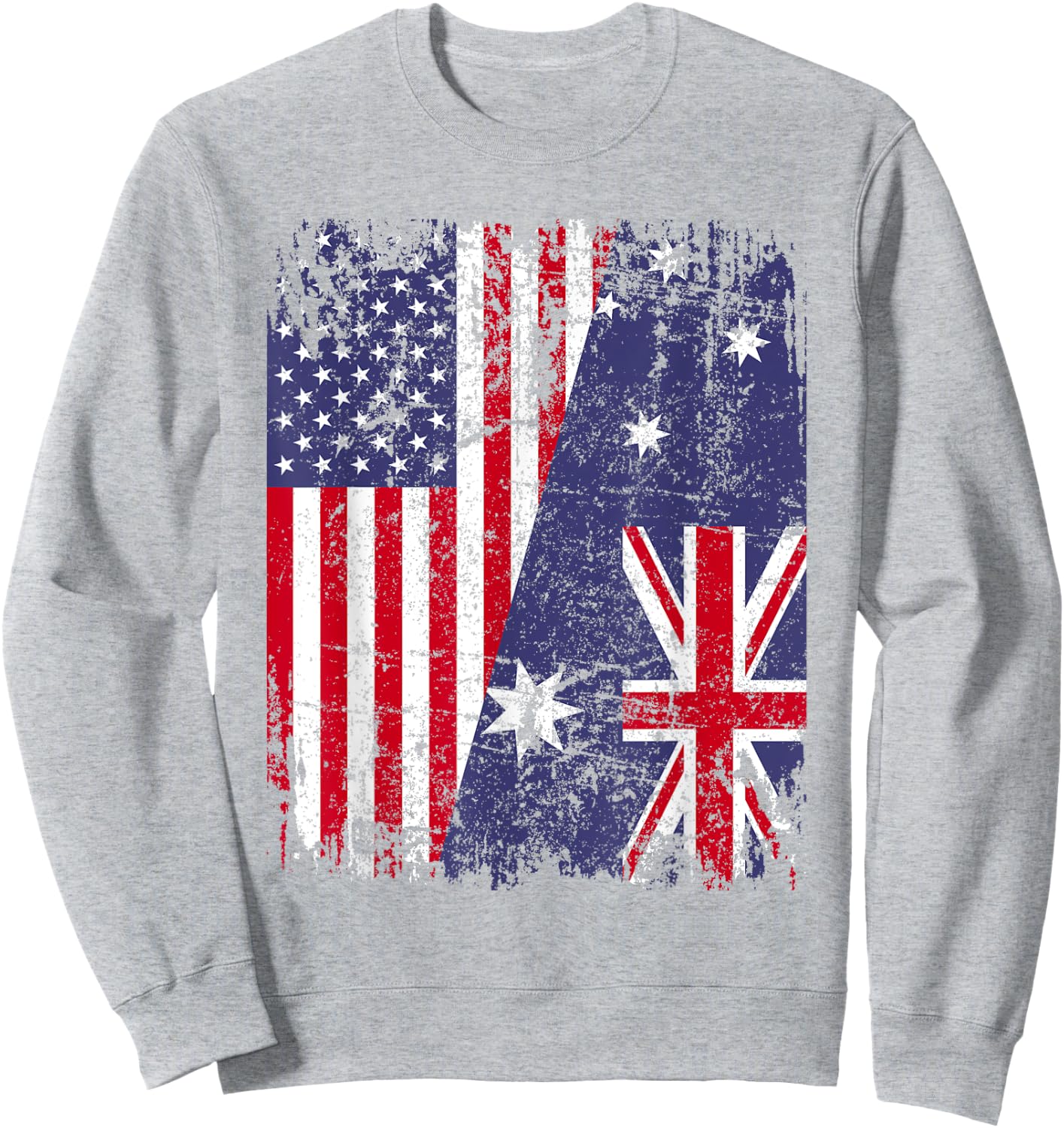 AUSTRALIAN ROOTS | Half American Flag | AUSTRALIA Kids Men Sweatshirt - Sweatshirt | Ash