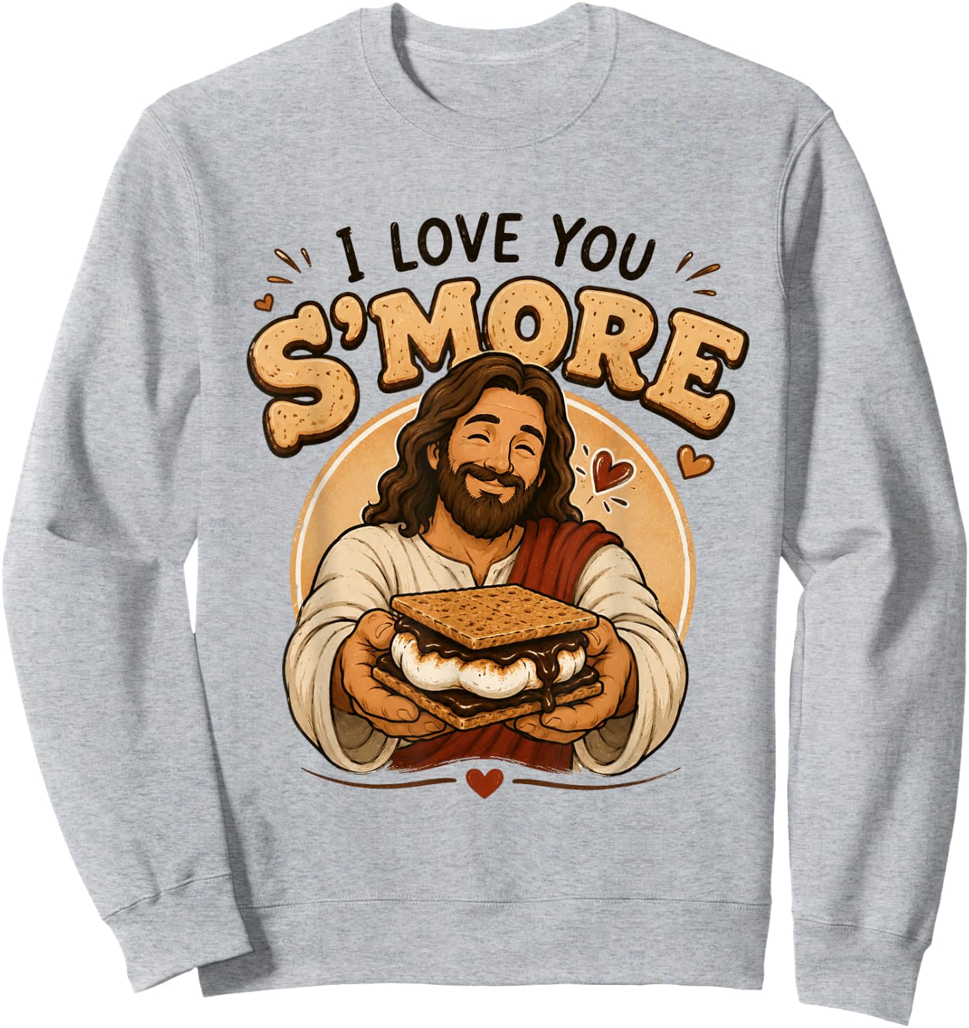 I Love You S'More Than You Know Funny Christian Camping Sweatshirt - Sweatshirt | Ash