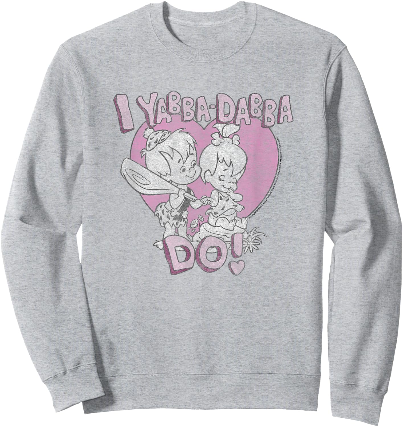 The Flintstones Pebbles & Bam-Bam I Yabba-Dabba Do! Small Sweatshirt - Sweatshirt | Ash